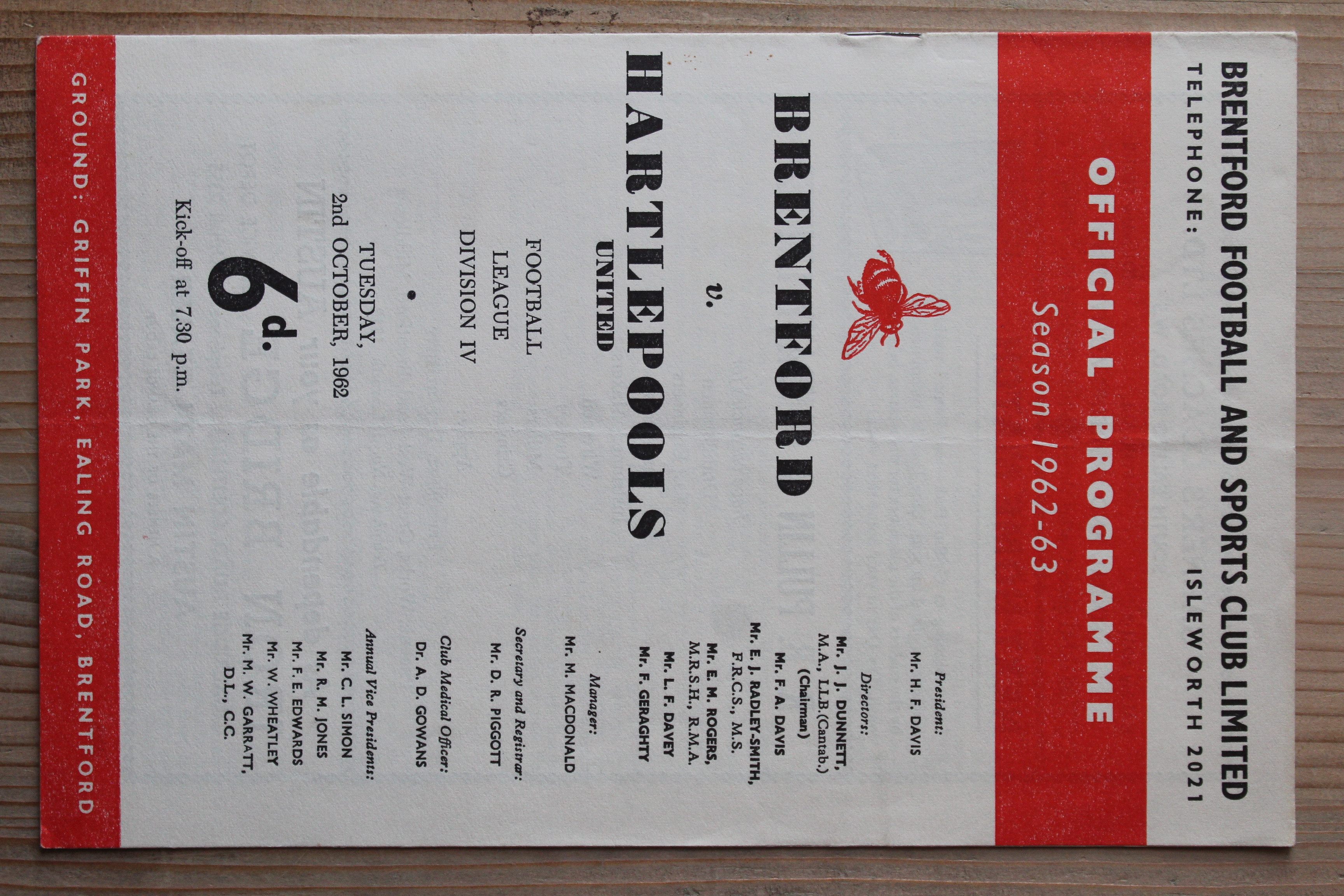 Brentford FC v Hartlepool United