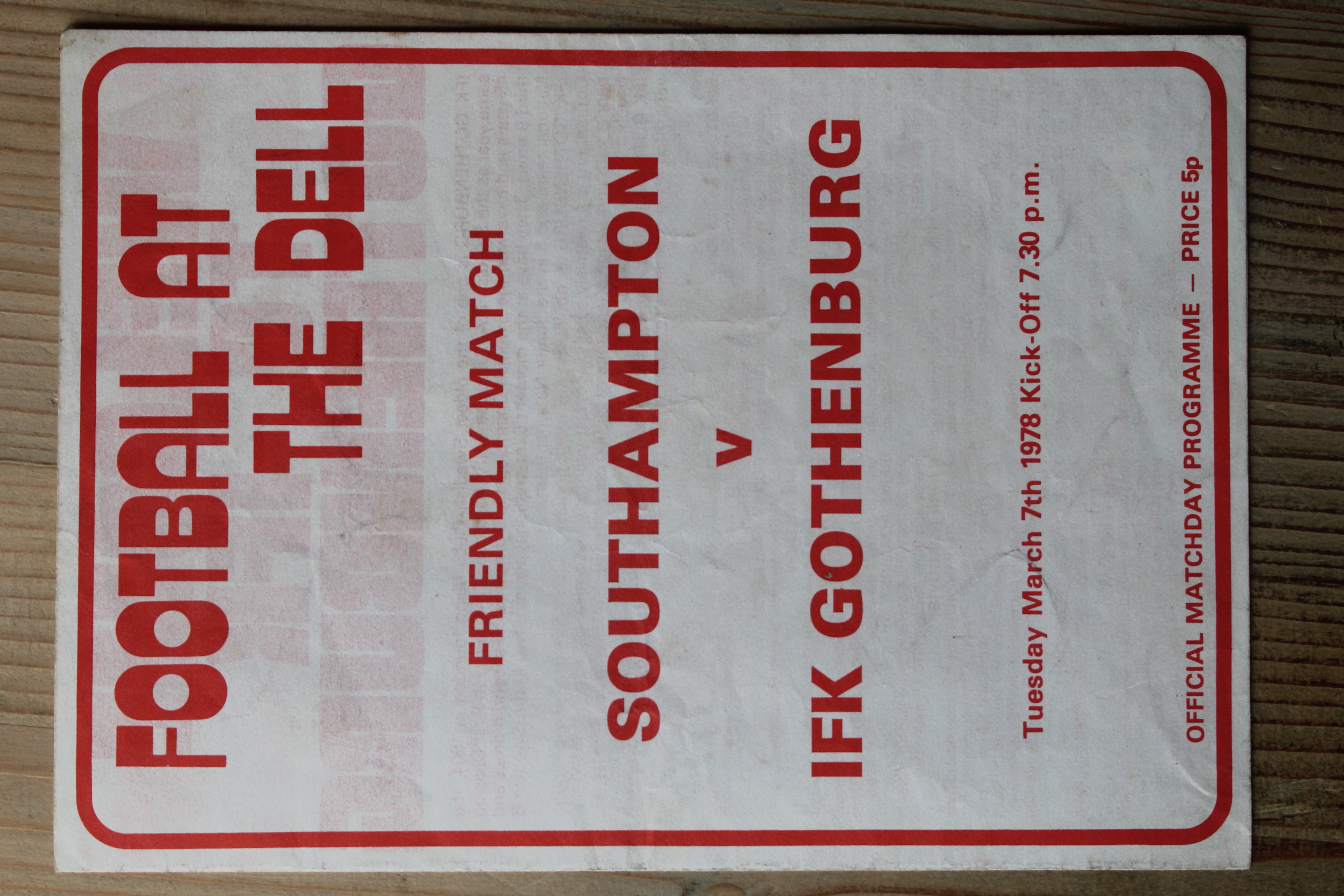 Southampton FC v Gothenburg