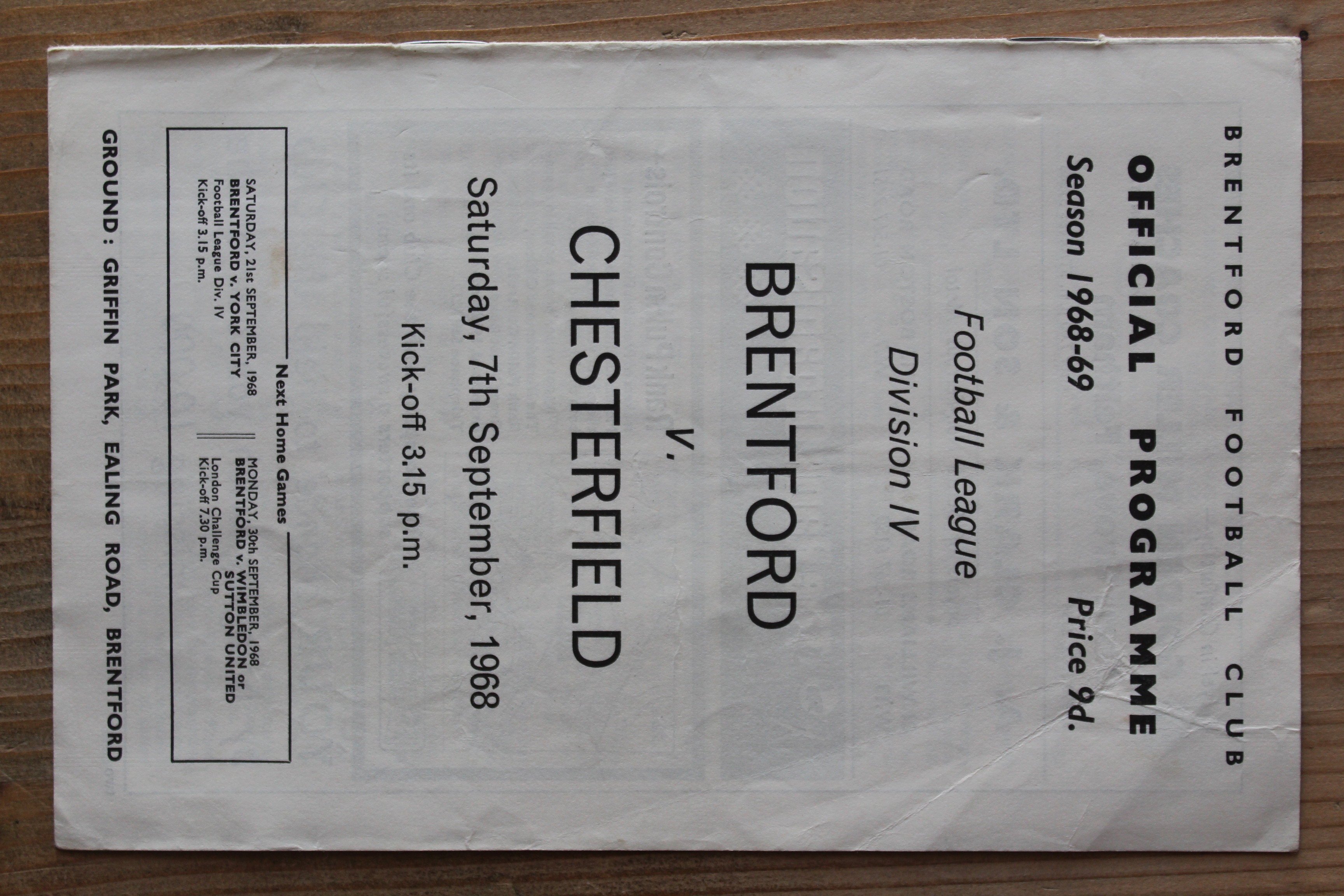 Brentford FC v Chesterfield FC