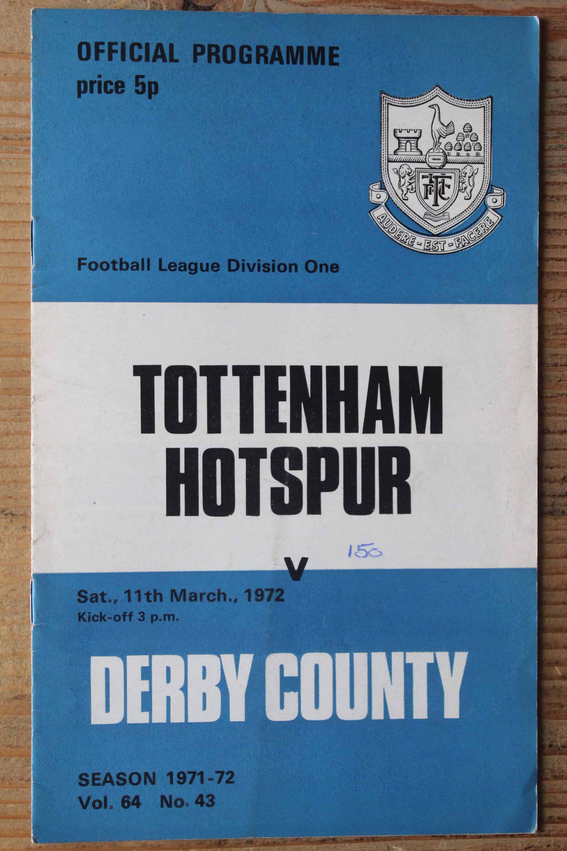 Tottenham Hotspur FC v Derby County FC