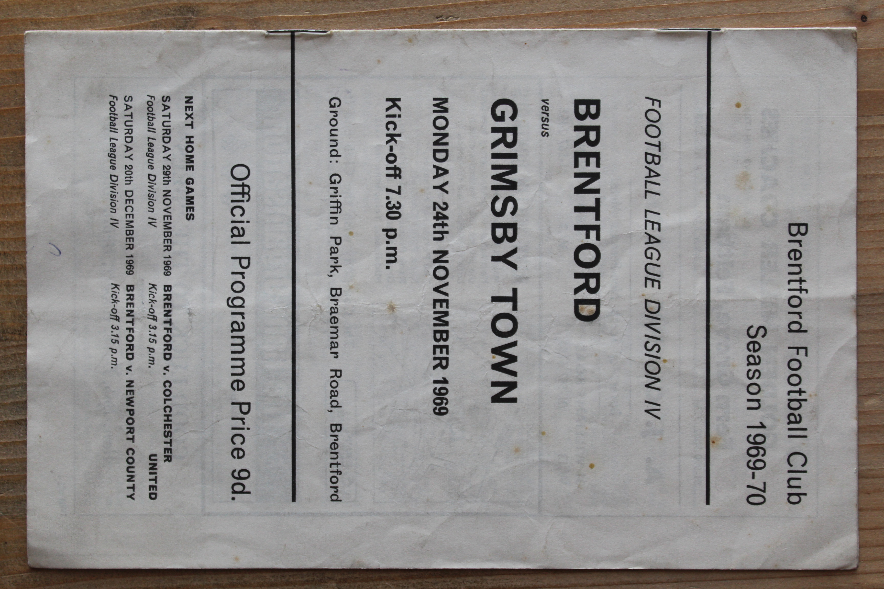 Brentford FC v Grimsby Town FC