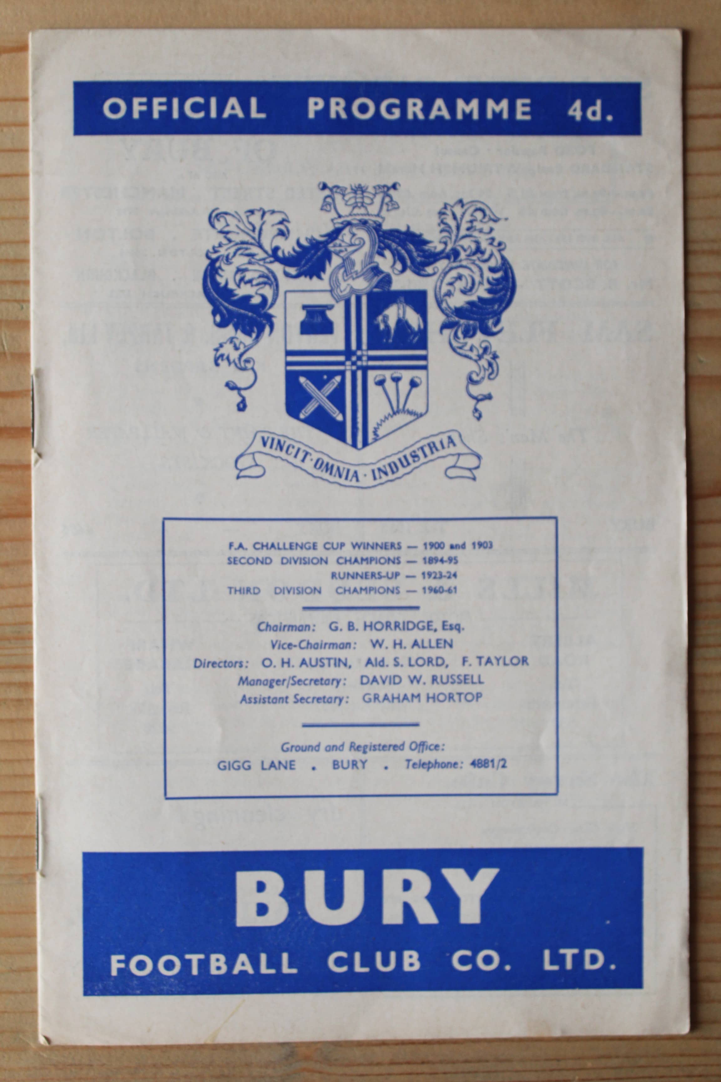 Bury FC v Brighton & Hove Albion FC