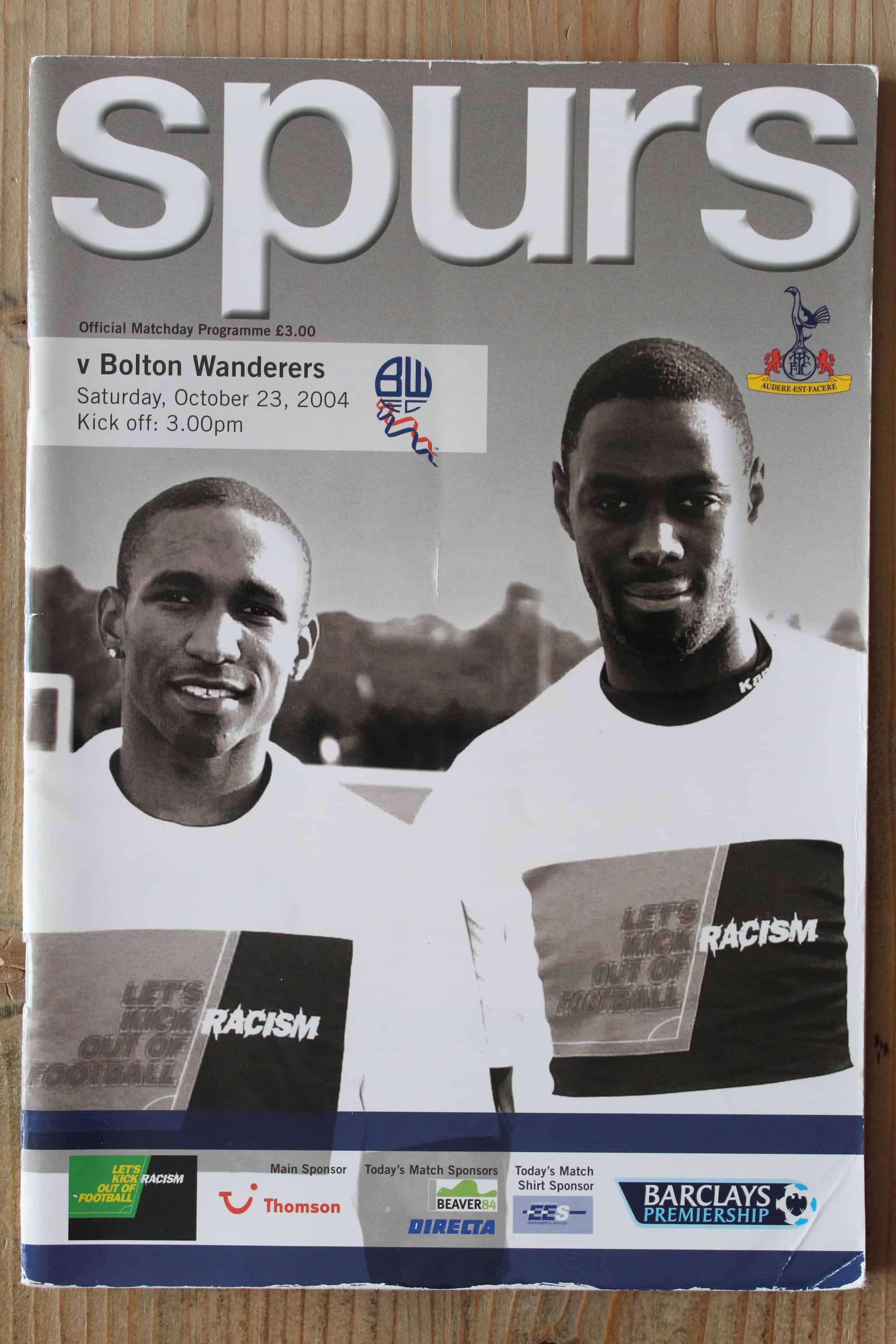 Tottenham Hotspur FC v Bolton Wanderers FC