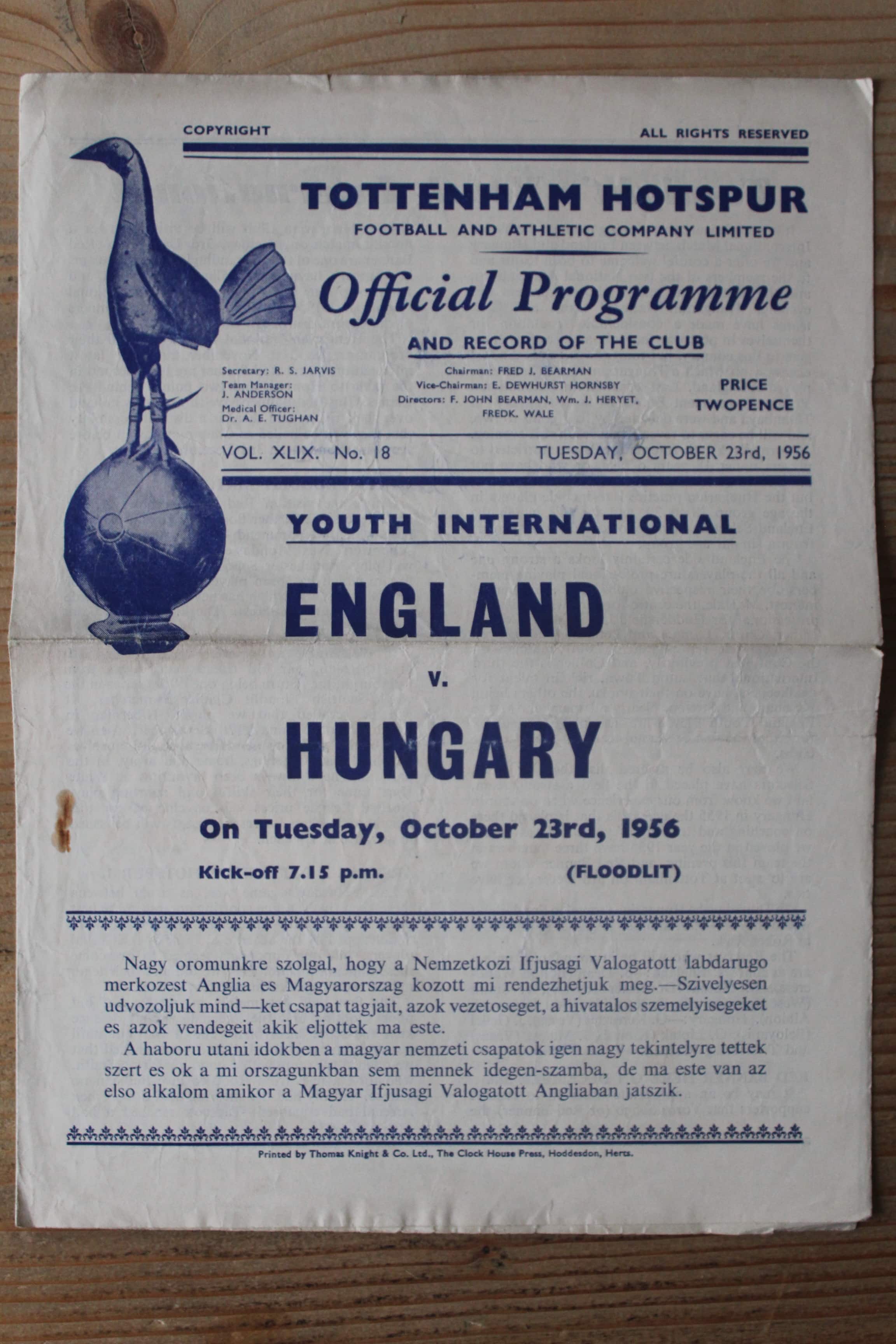 England (Youth) v Hungary (Youth)