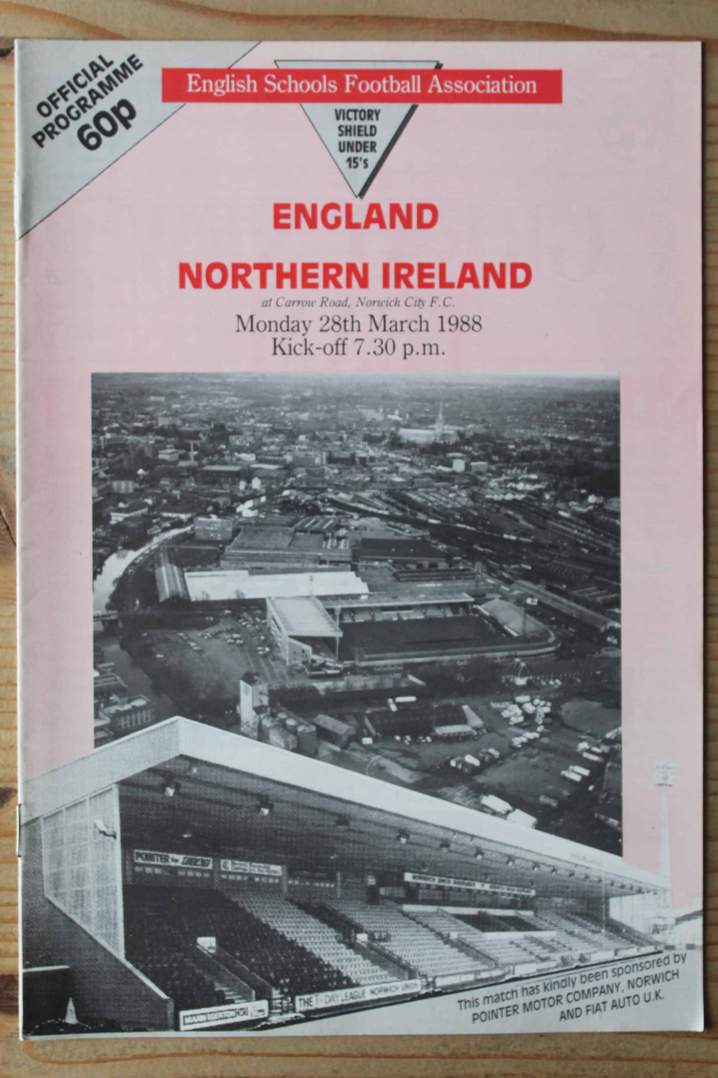 England (Schools) v Northern Ireland (Schools)