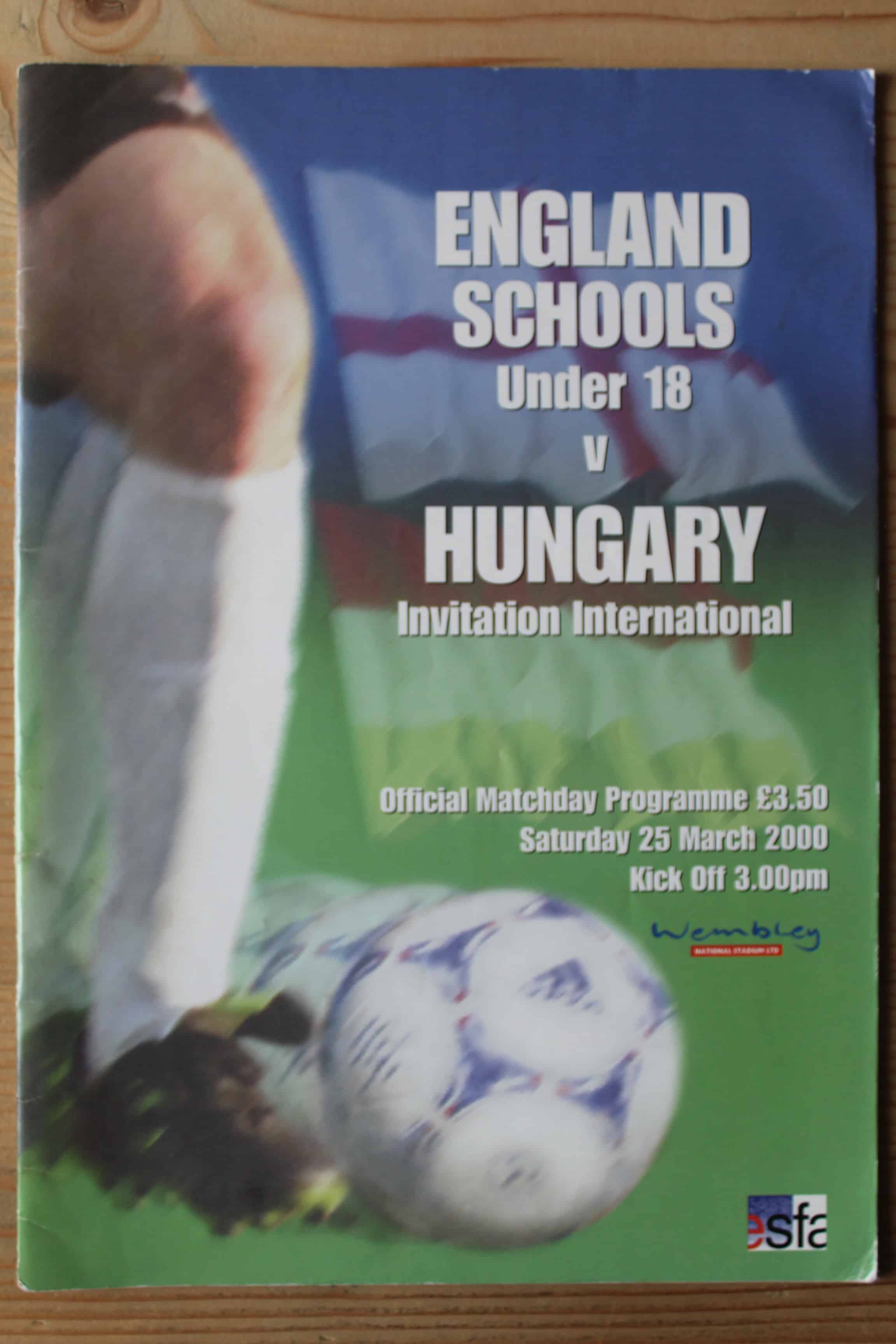 England (Schools) v Hungary (Schools)
