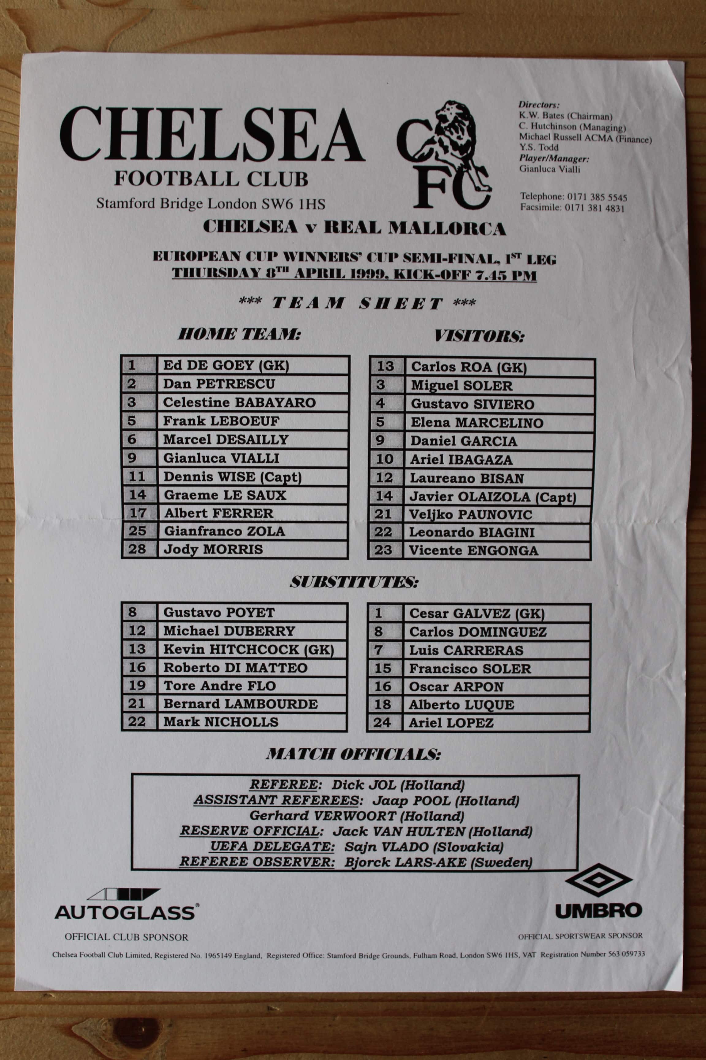 Chelsea FC v Real Mallorca/RCD Mallorca