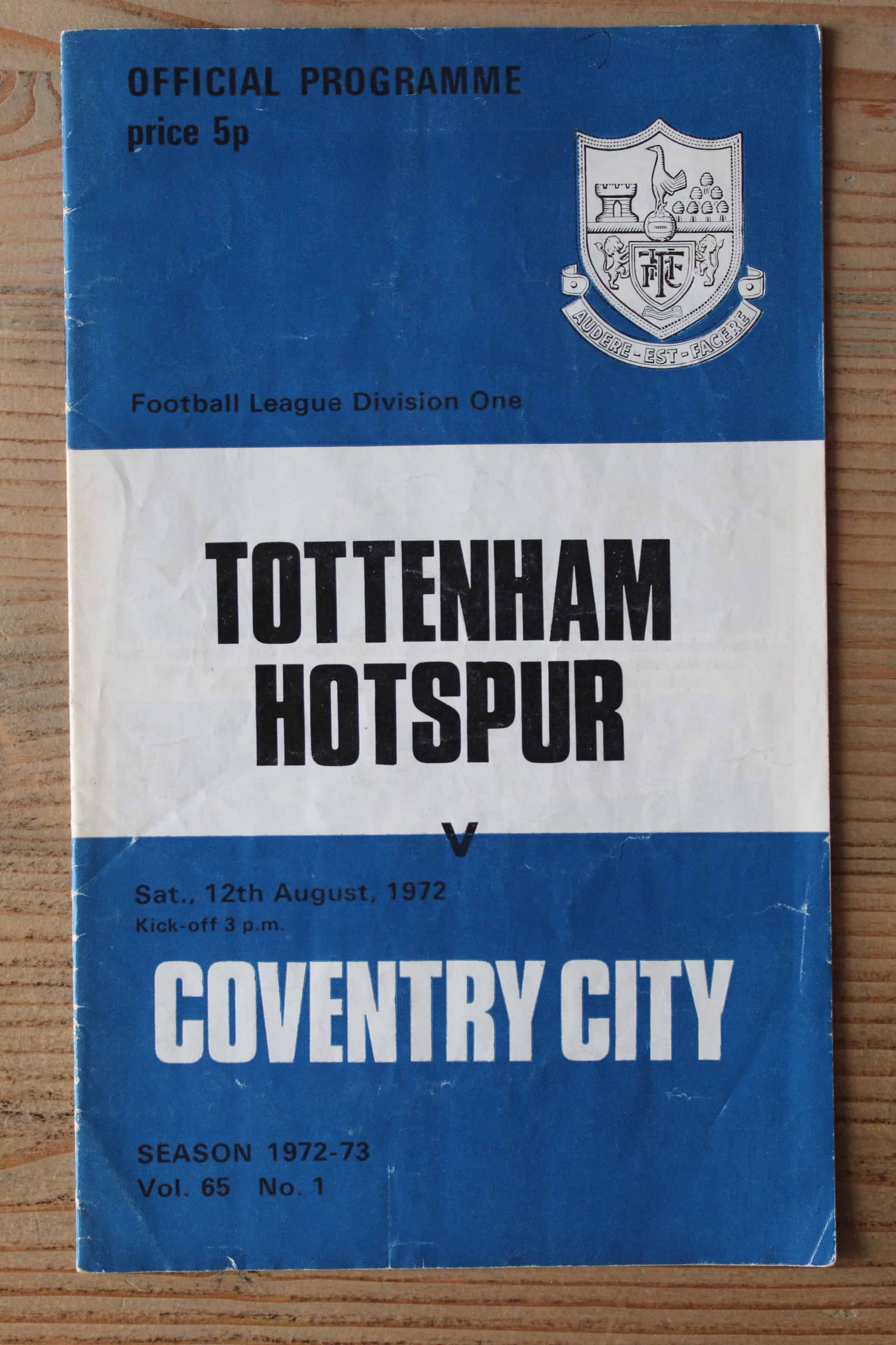 Tottenham Hotspur FC v Coventry City FC