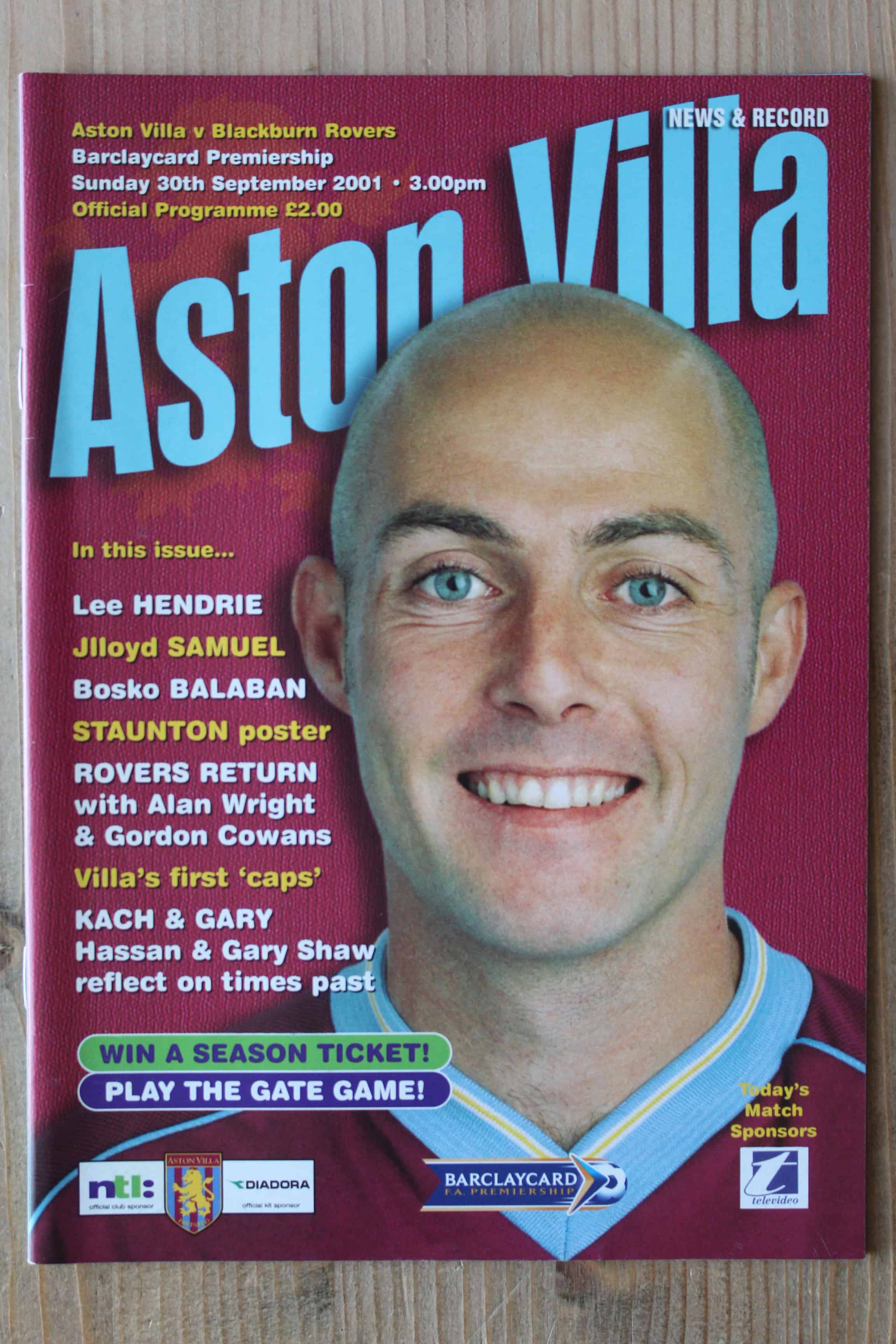 Aston Villa FC v Blackburn Rovers FC