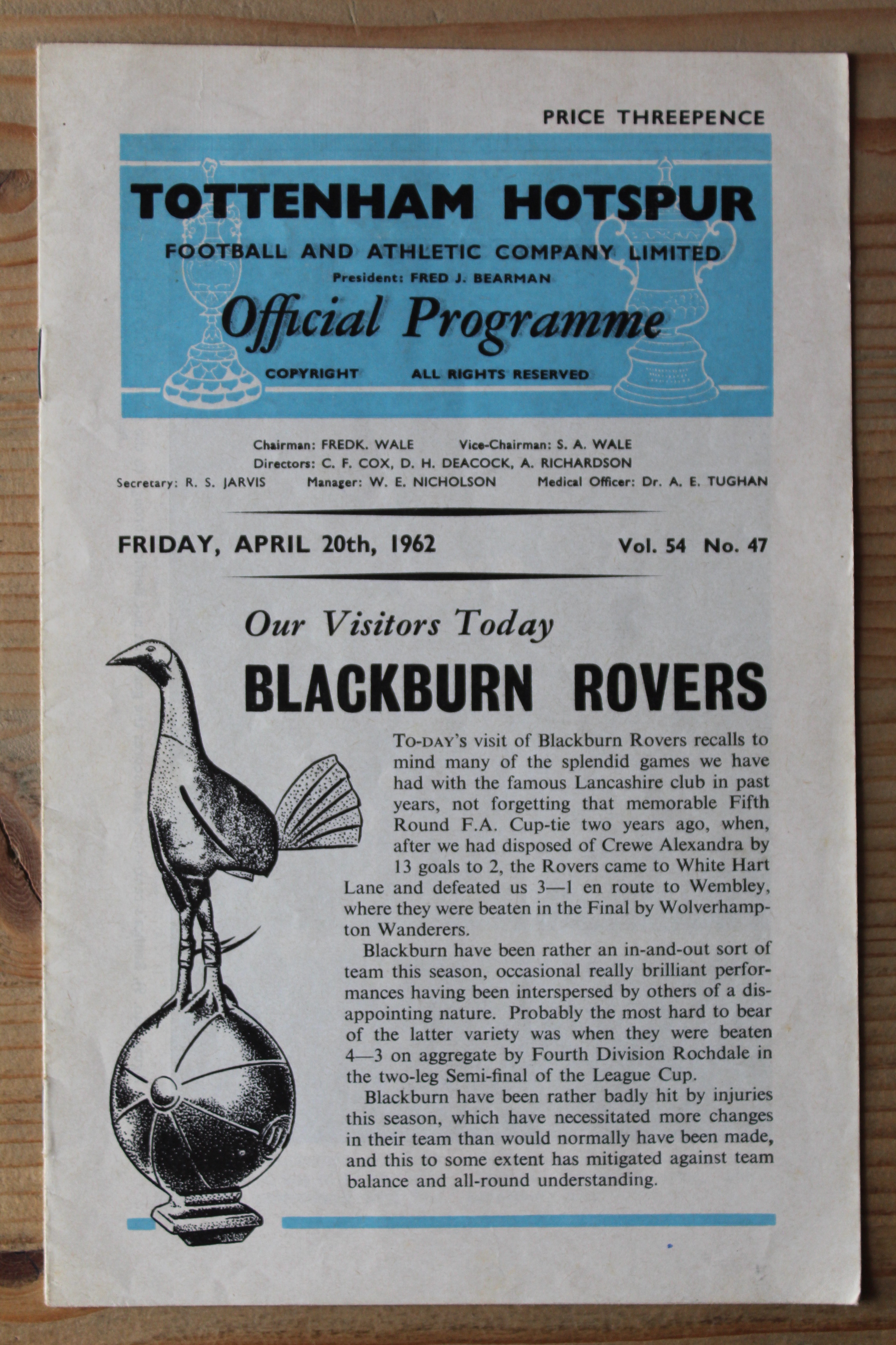 Tottenham Hotspur FC v Blackburn Rovers FC