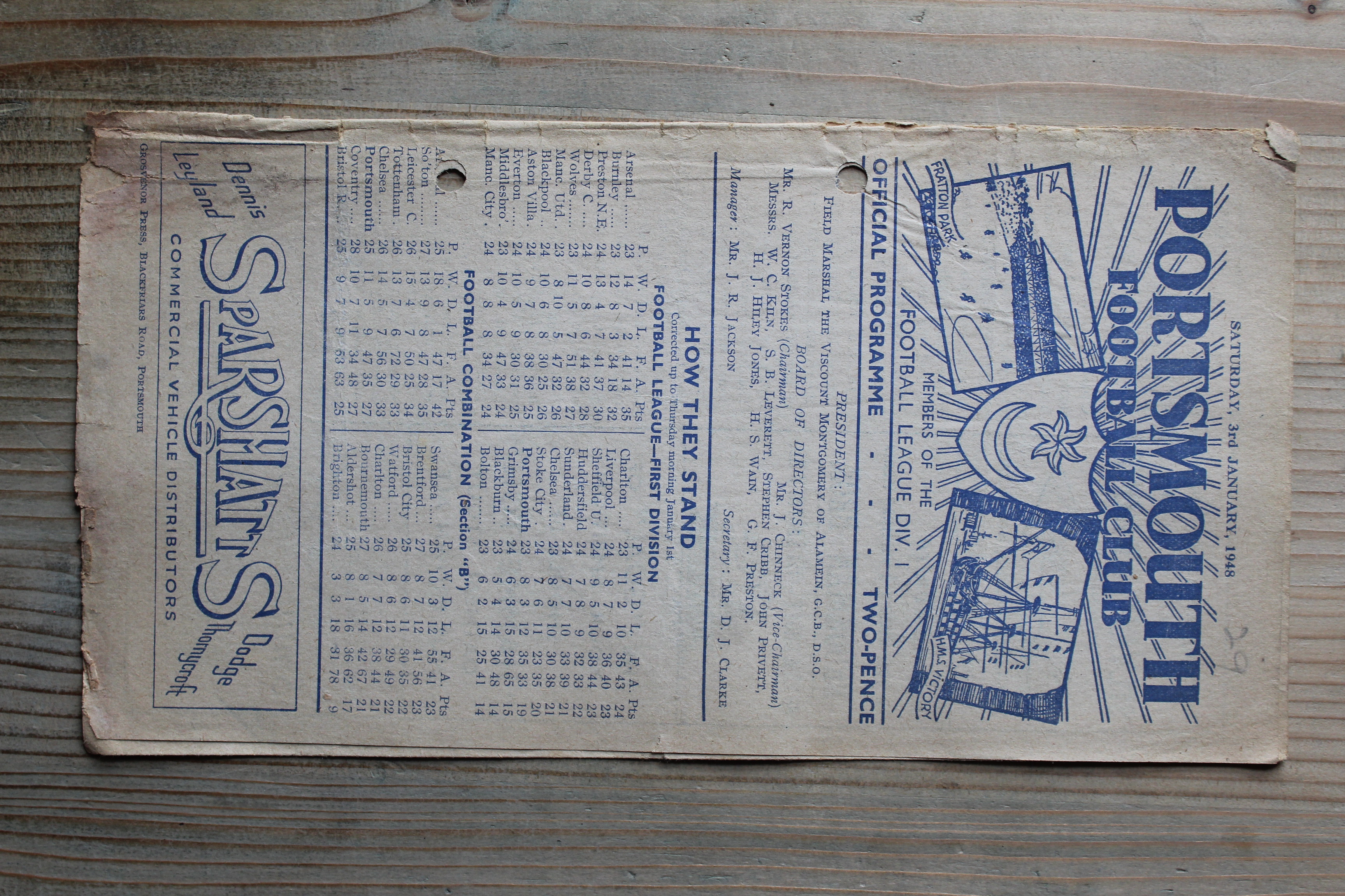 Portsmouth FC v Huddersfield Town FC