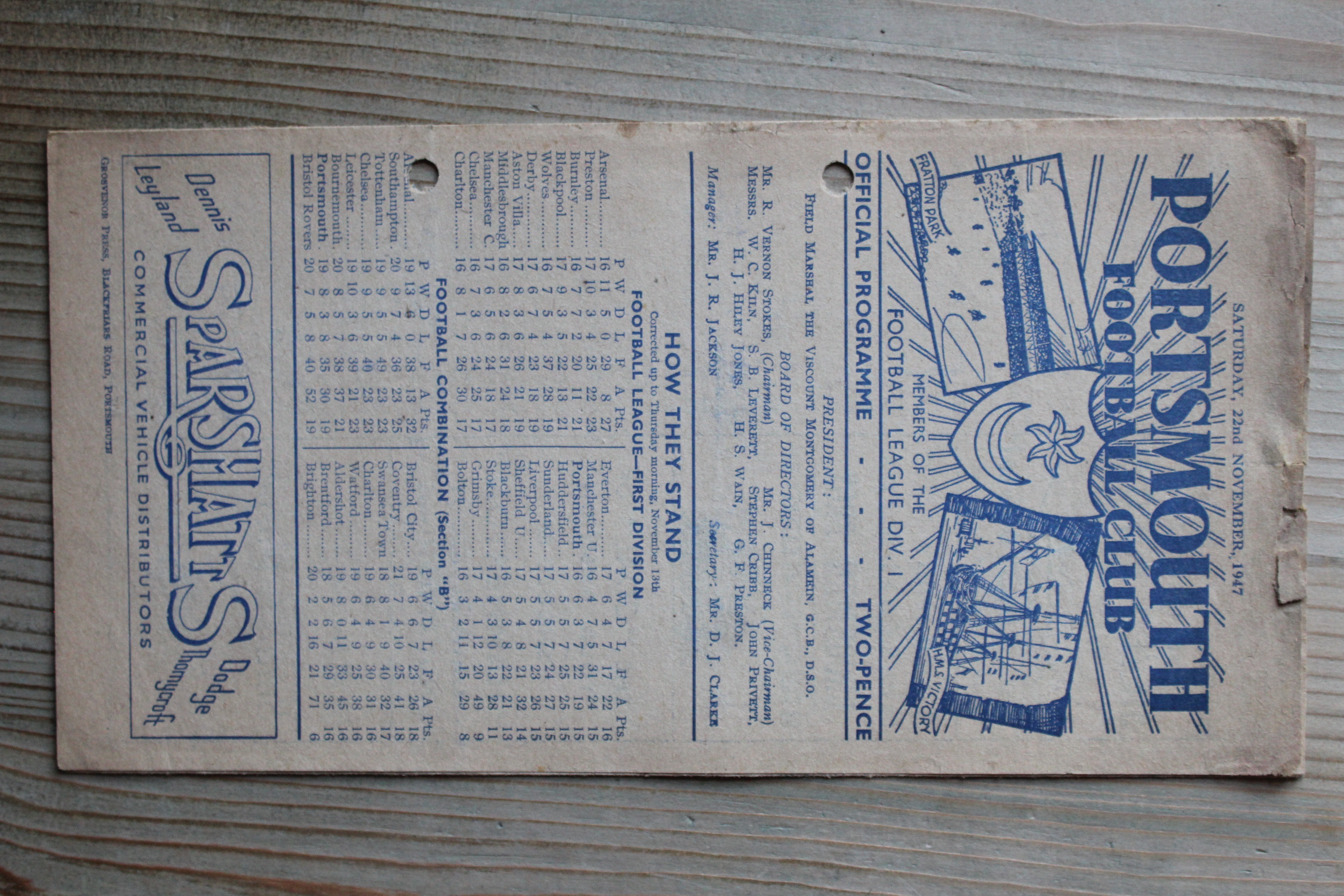 Portsmouth FC v Grimsby Town FC