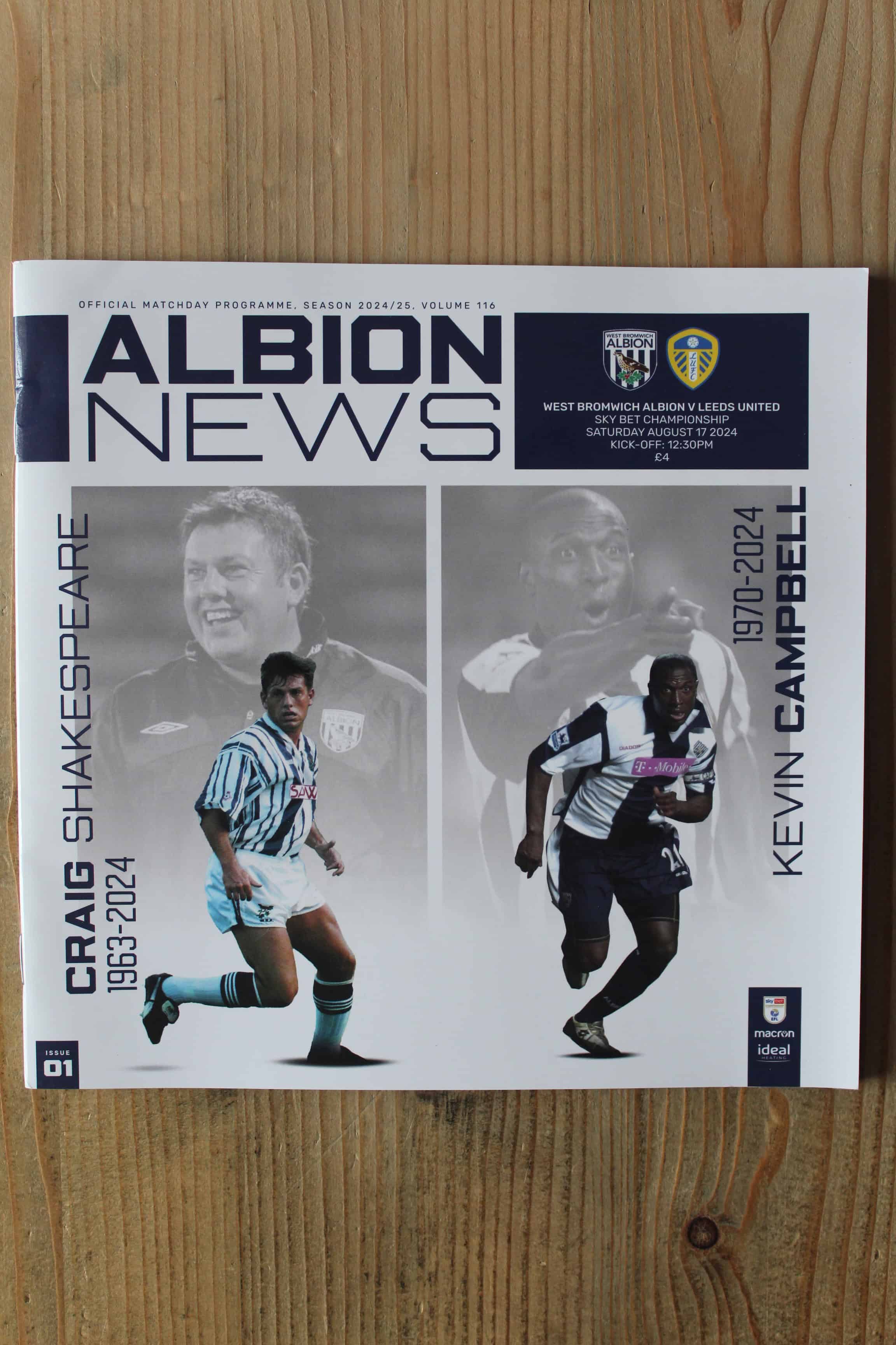 West Bromwich Albion FC  v Leeds United FC
