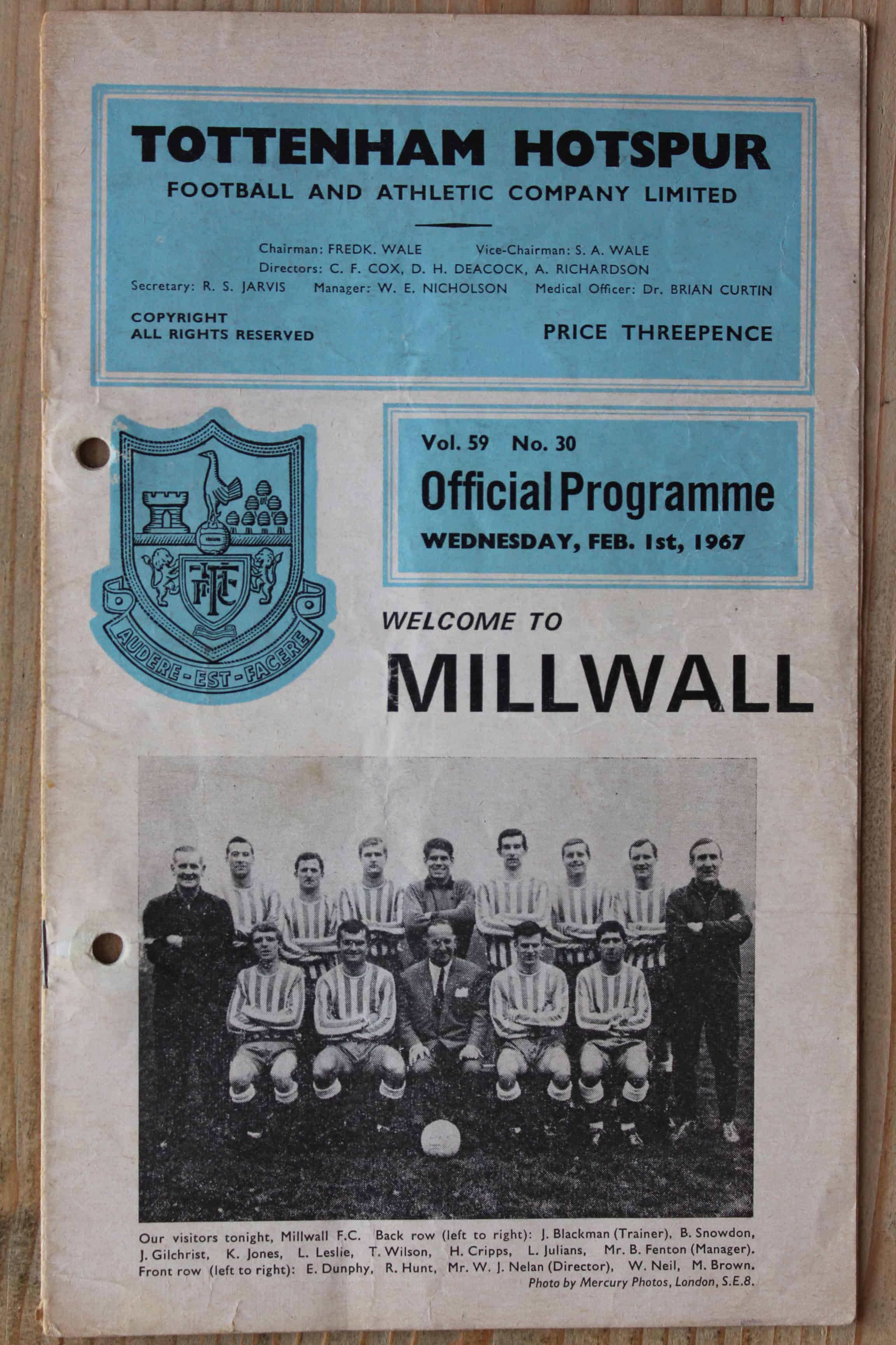 Tottenham Hotspur FC v Millwall FC