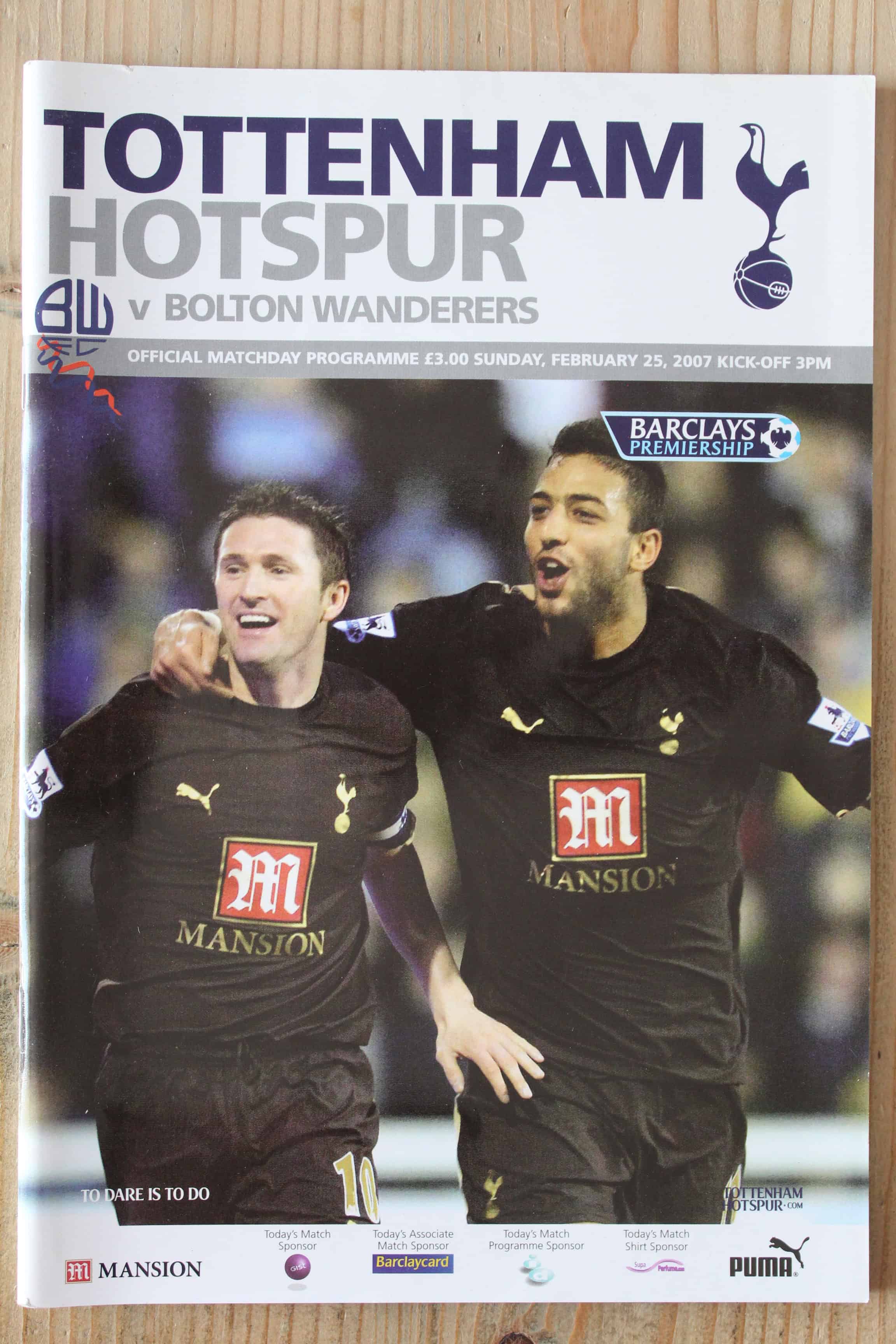 Tottenham Hotspur FC v Bolton Wanderers FC