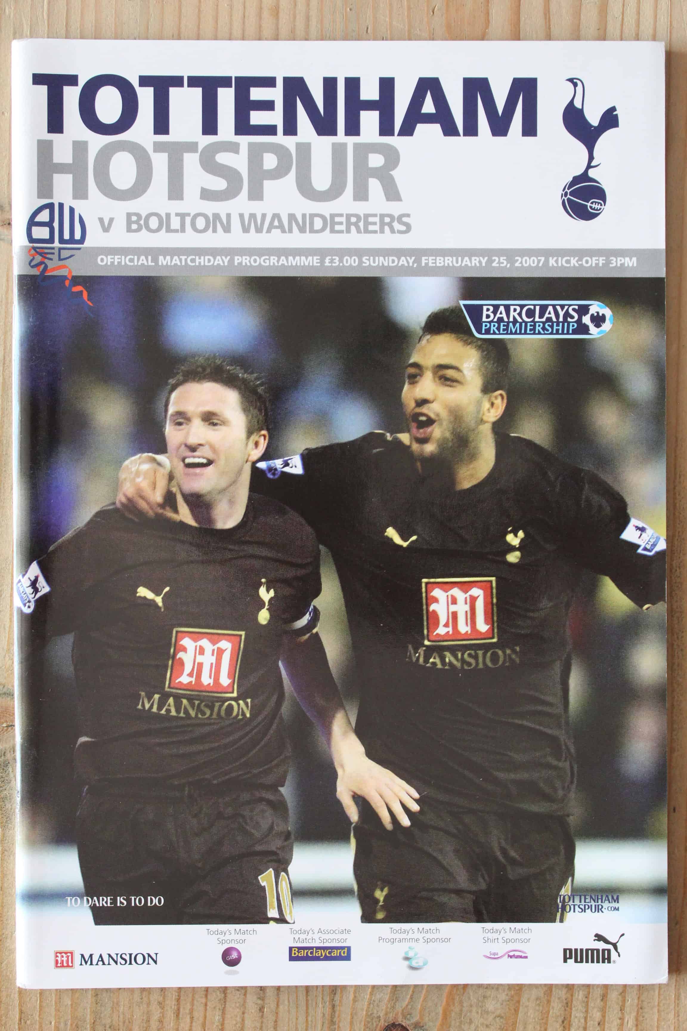 Tottenham Hotspur FC v Bolton Wanderers FC