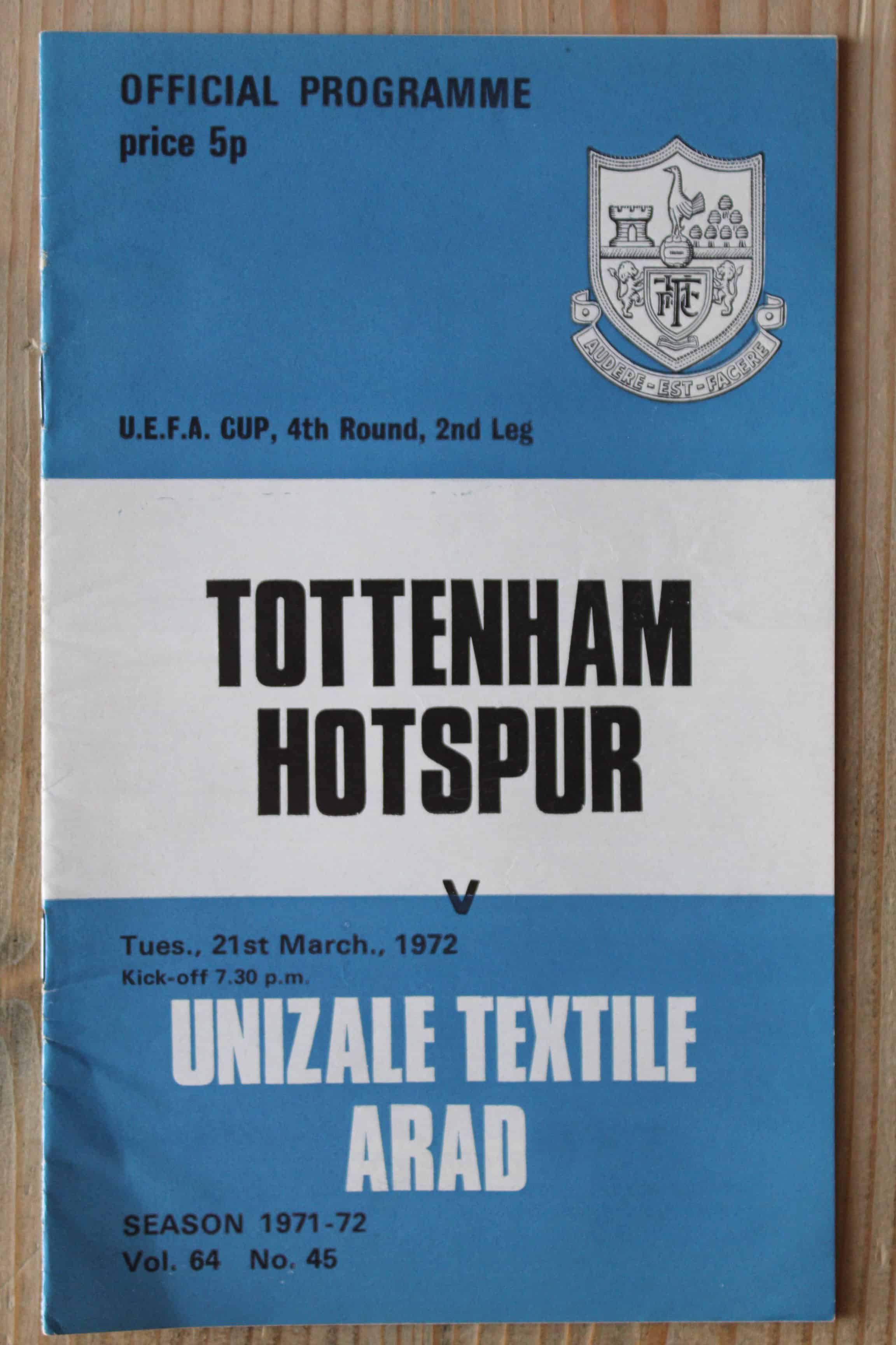 Tottenham Hotspur FC v Unizale Textile  Arad