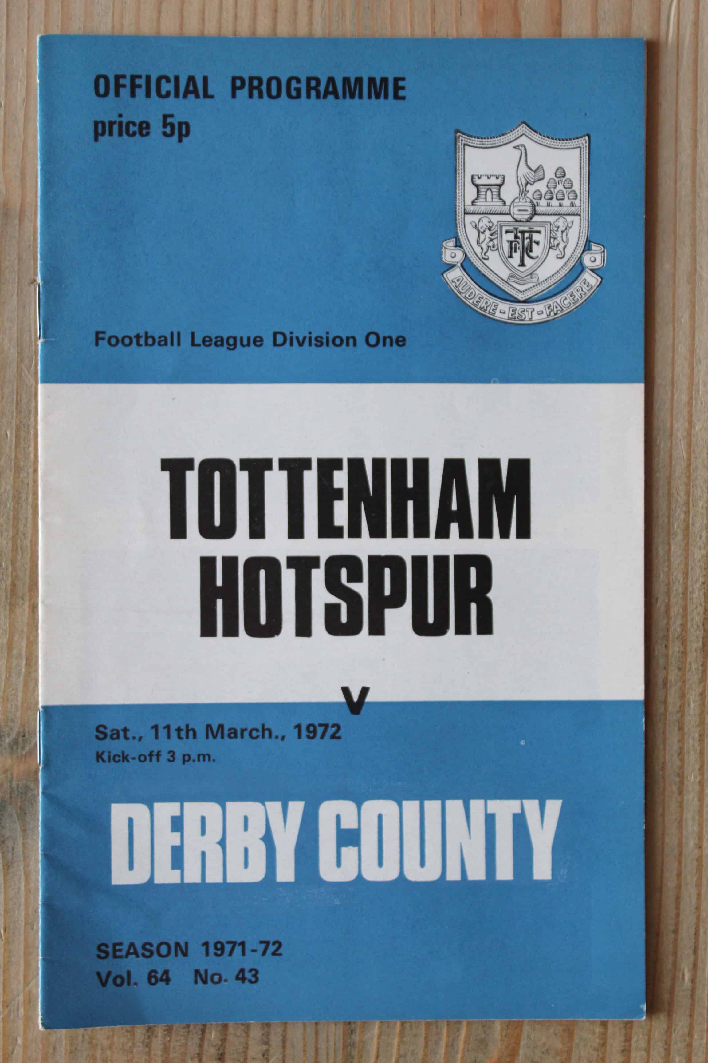 Tottenham Hotspur FC v Derby County FC