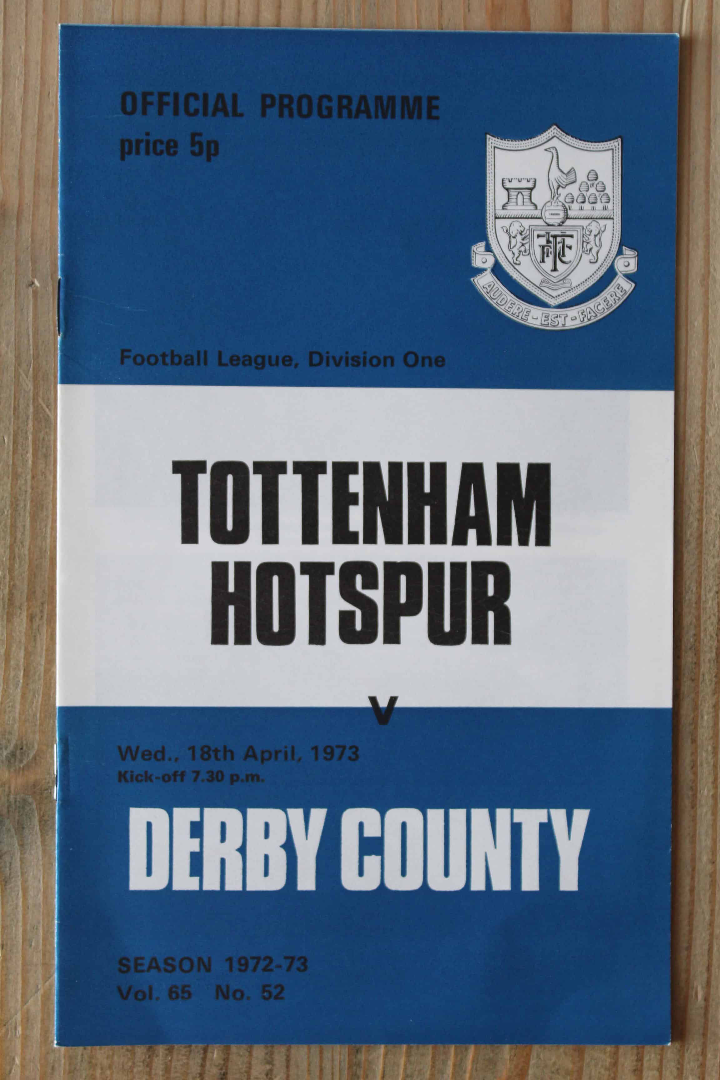 Tottenham Hotspur FC v Derby County FC