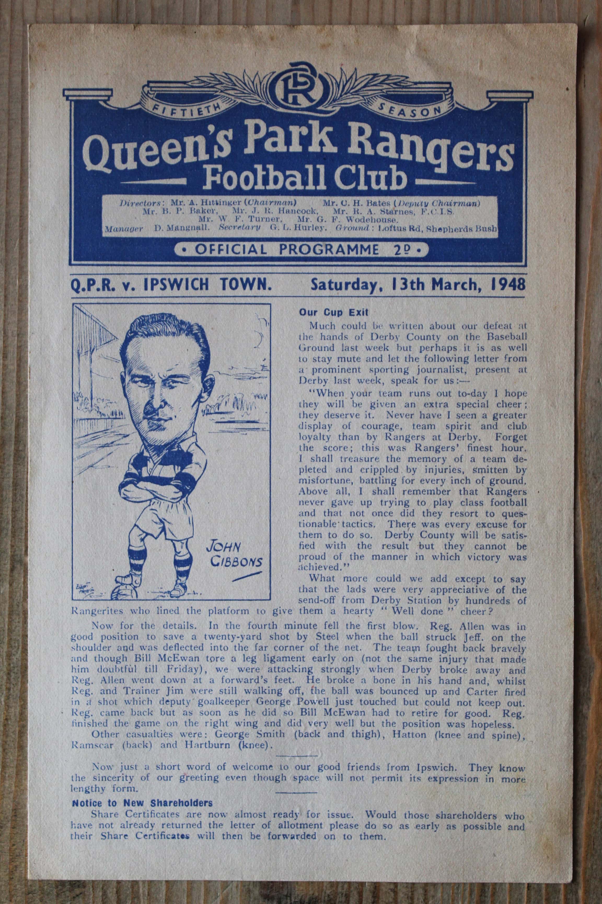 Queens Park Rangers FC v Ipswich Town FC