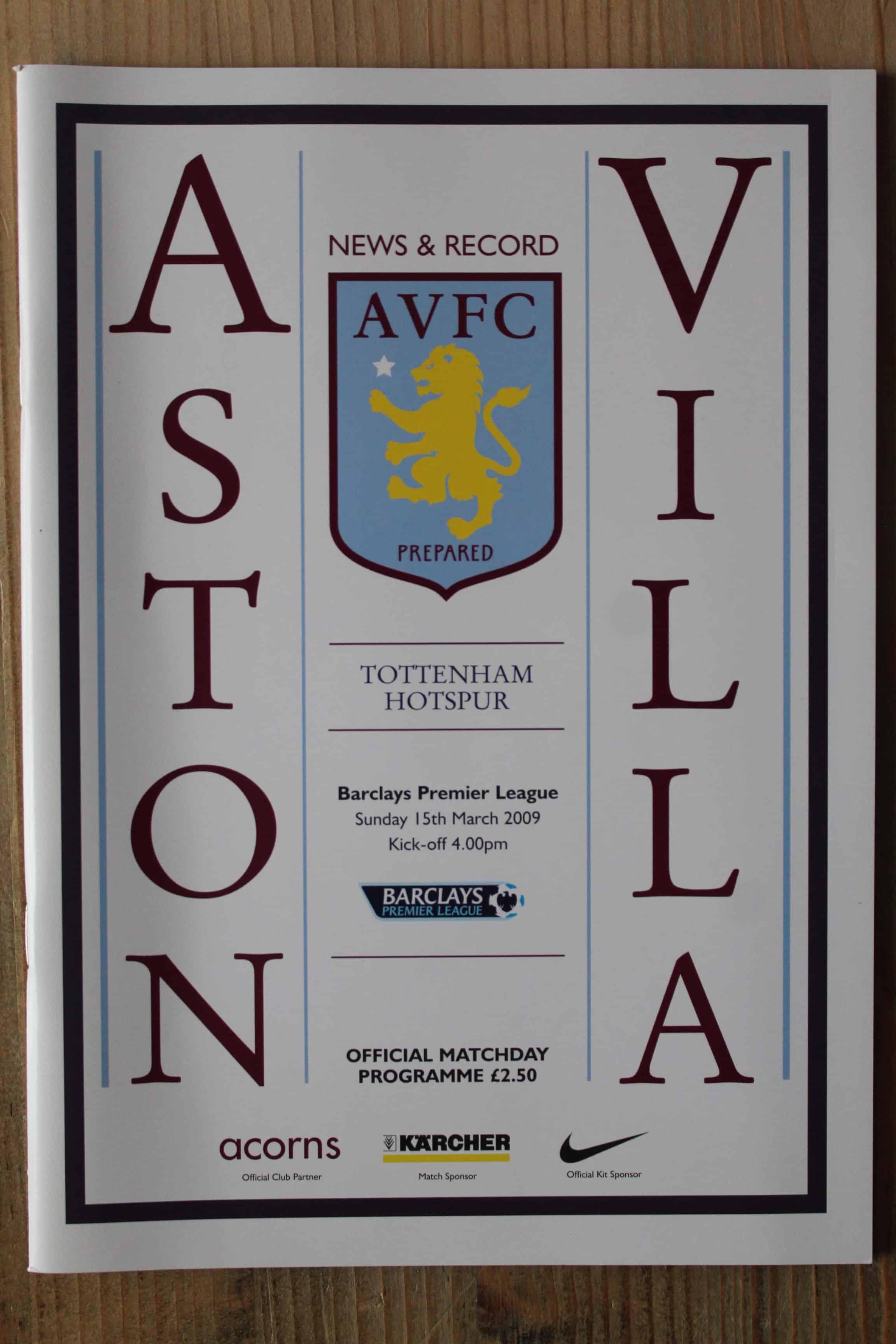 Aston Villa FC v Tottenham Hotspur FC