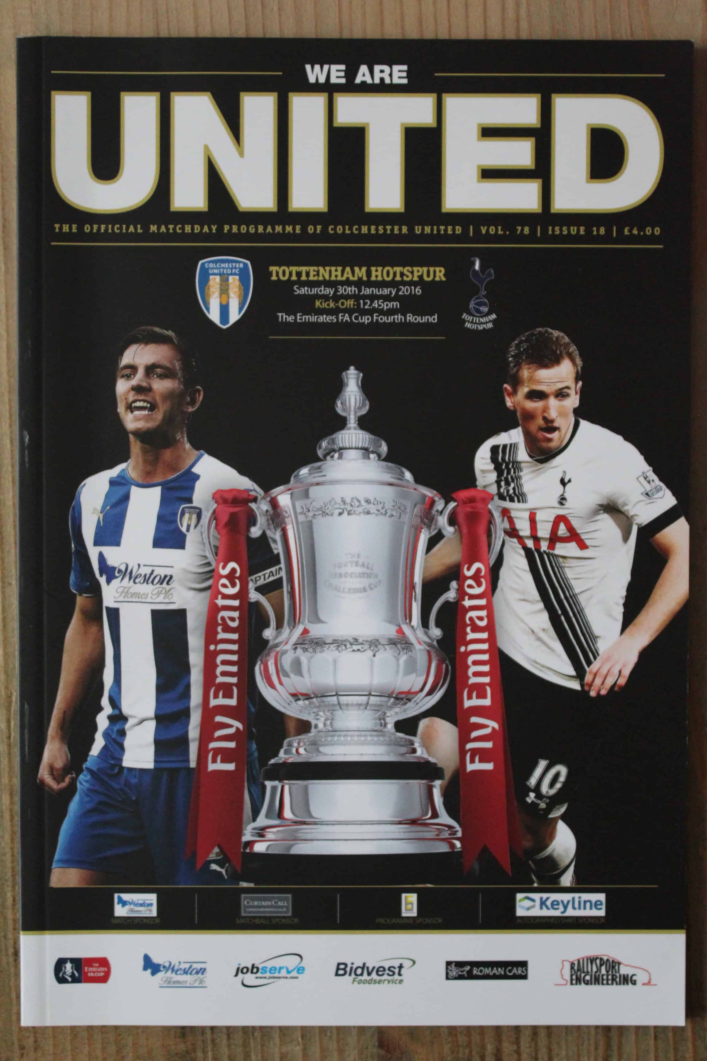 Colchester United FC v Tottenham Hotspur FC