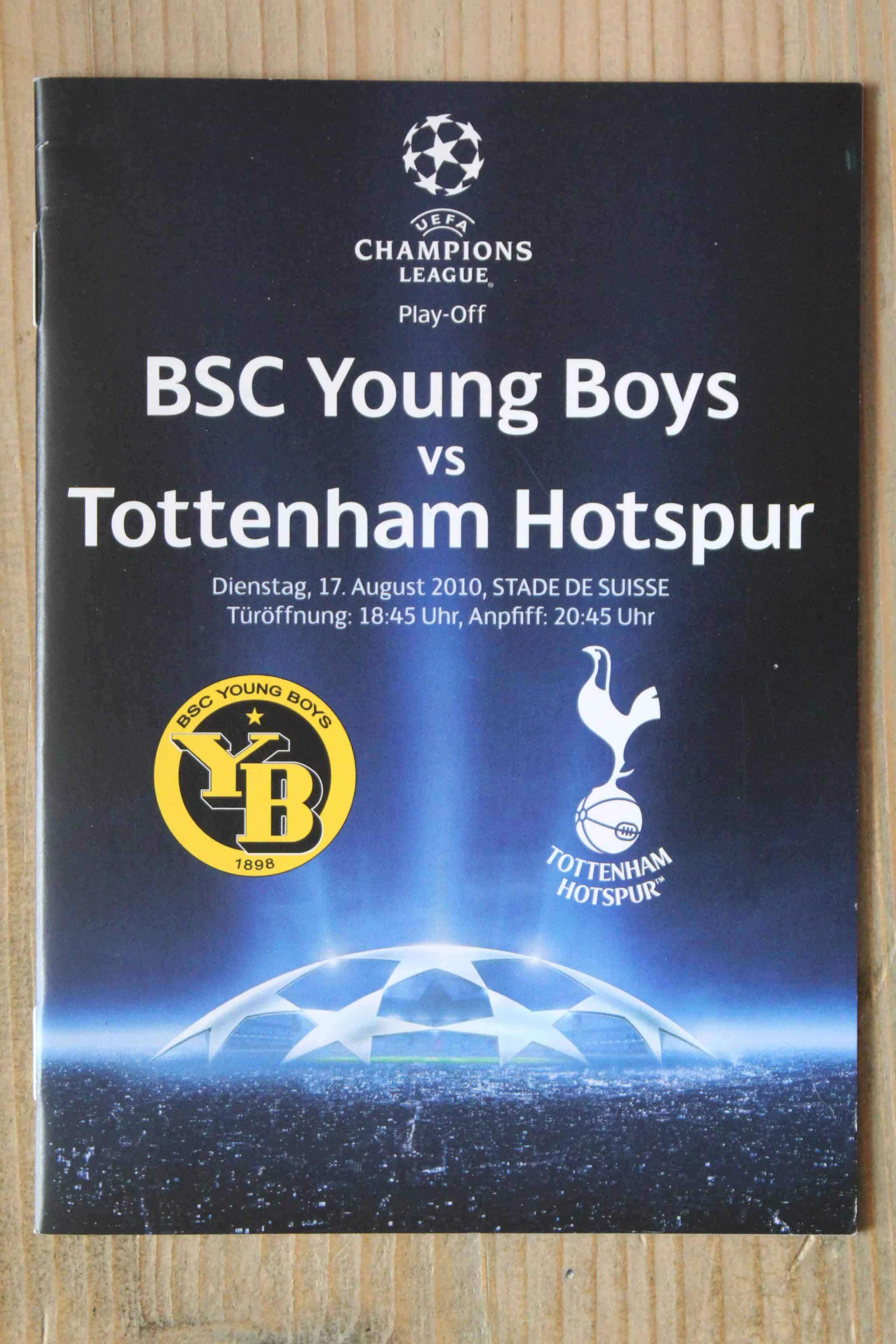 BSC Young Boy`s Bern v Tottenham Hotspur FC