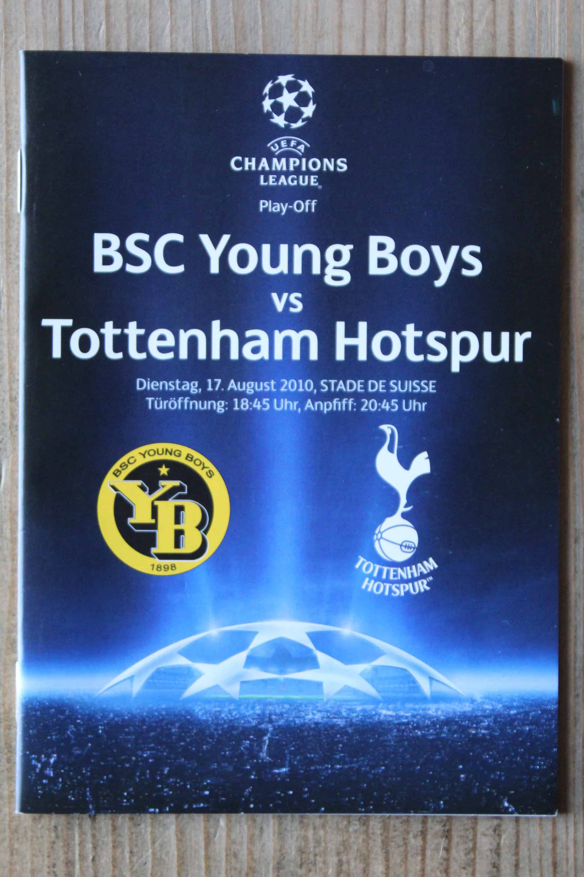 BSC Young Boy`s Bern v Tottenham Hotspur FC