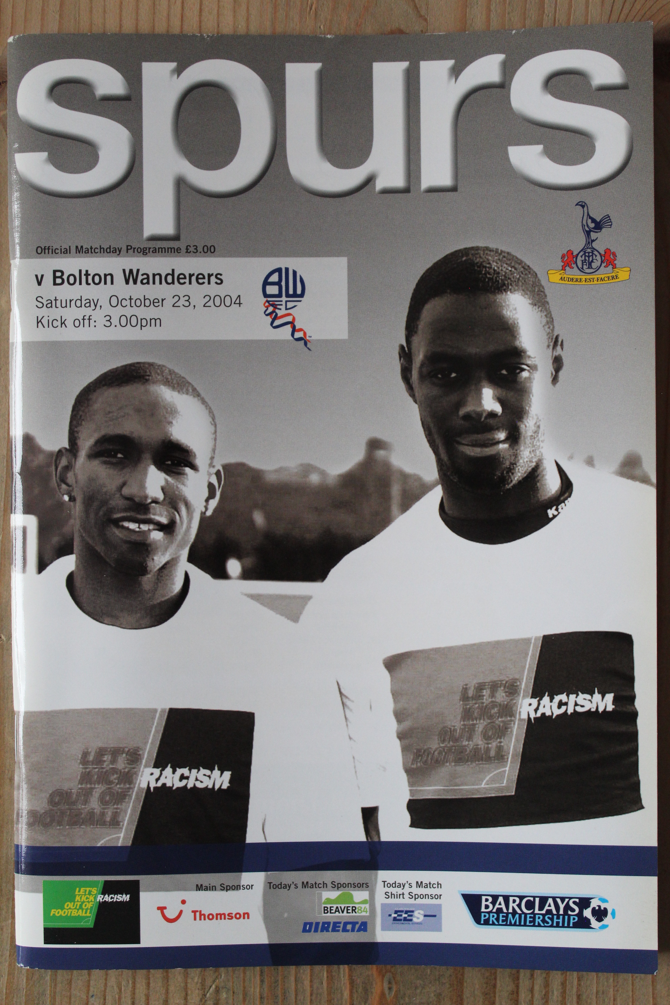 Tottenham Hotspur FC v Bolton Wanderers FC