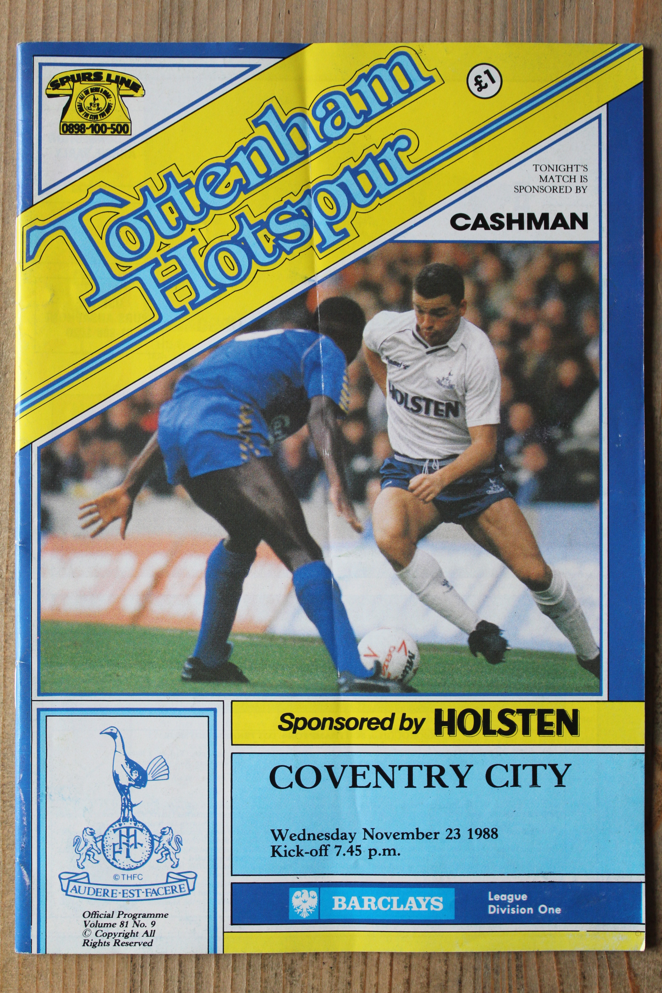 Tottenham Hotspur FC v Coventry City FC