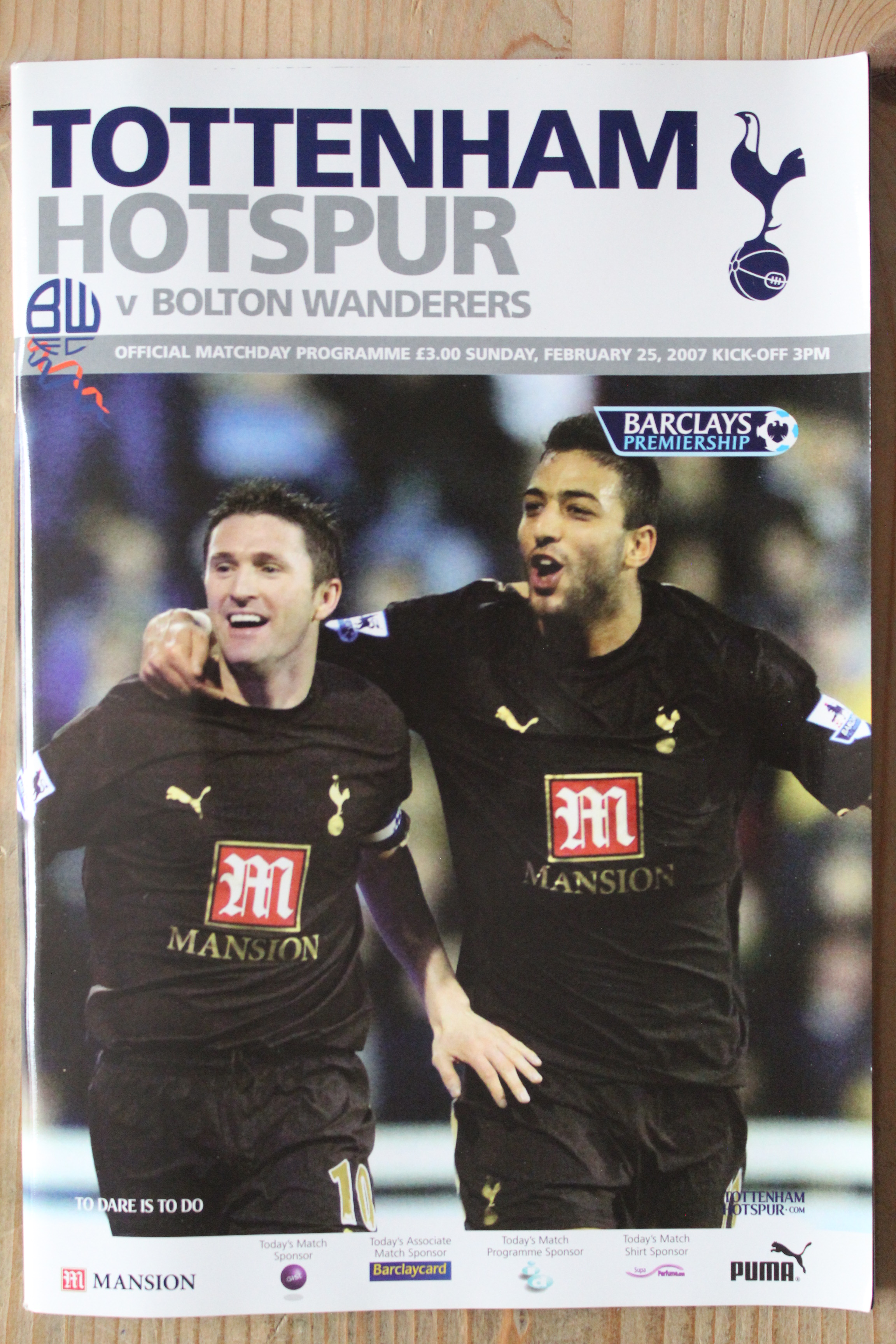 Tottenham Hotspur FC v Bolton Wanderers FC