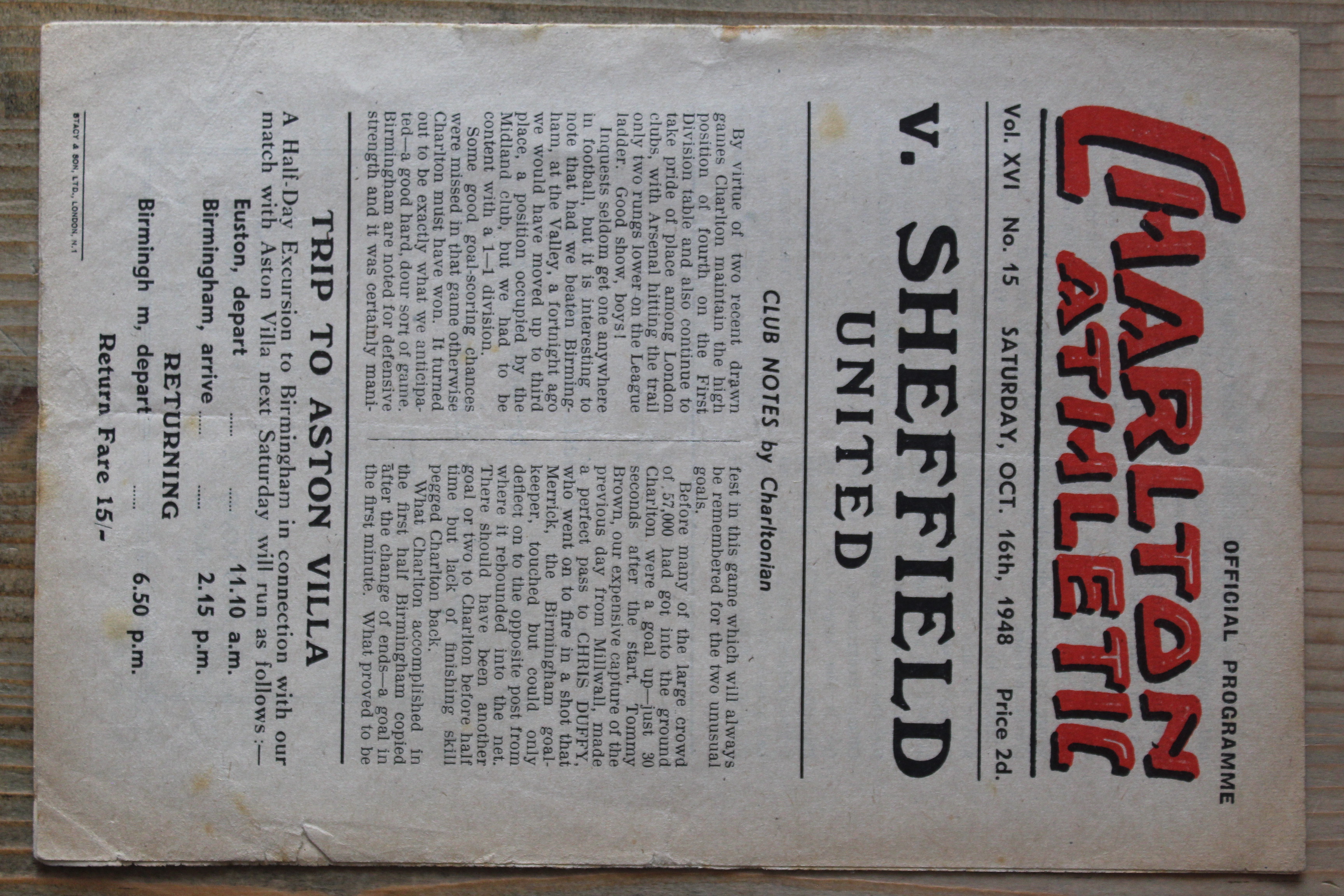 Charlton Athletic FC v Sheffield United FC