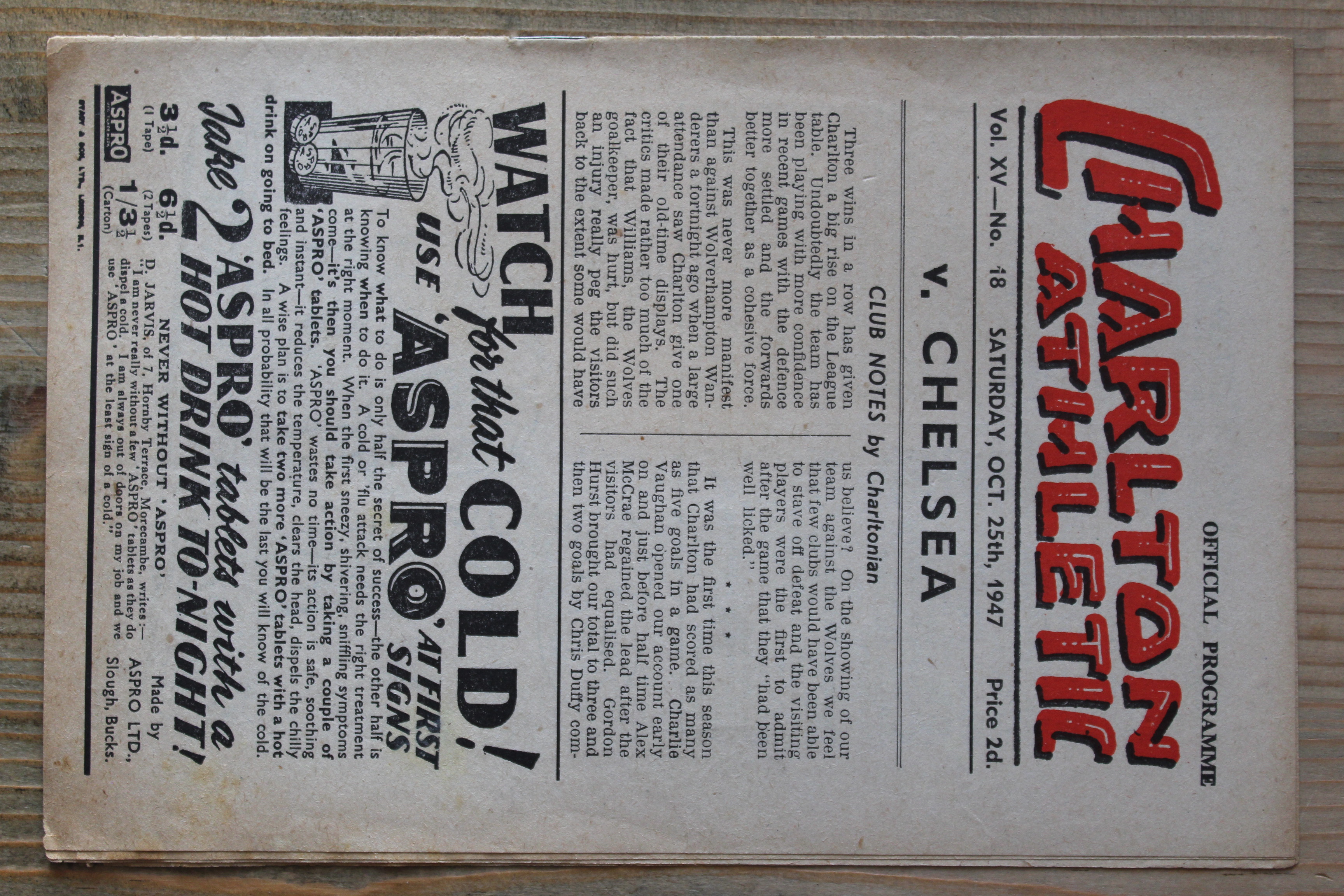 Charlton Athletic FC v Chelsea FC