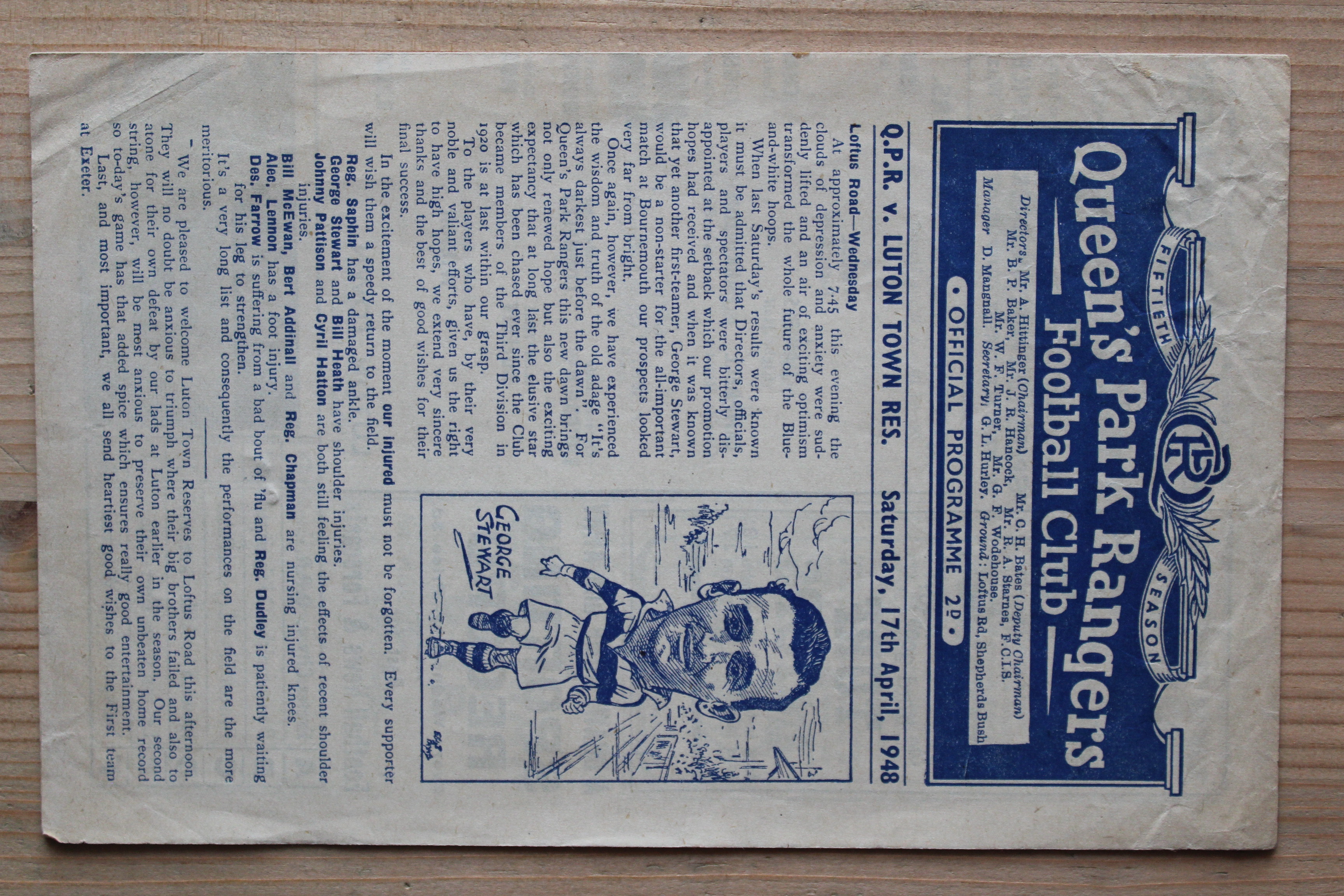 Queens Park Rangers (Res) v Luton Town (Res)