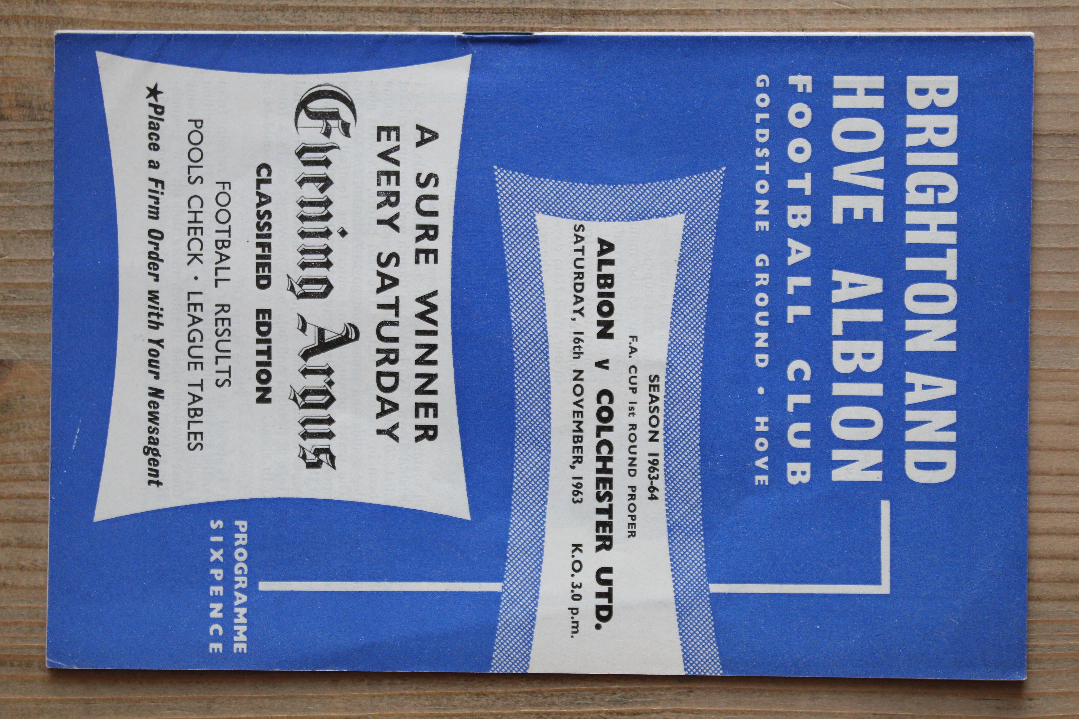 Brighton & Hove Albion FC v Colchester United FC