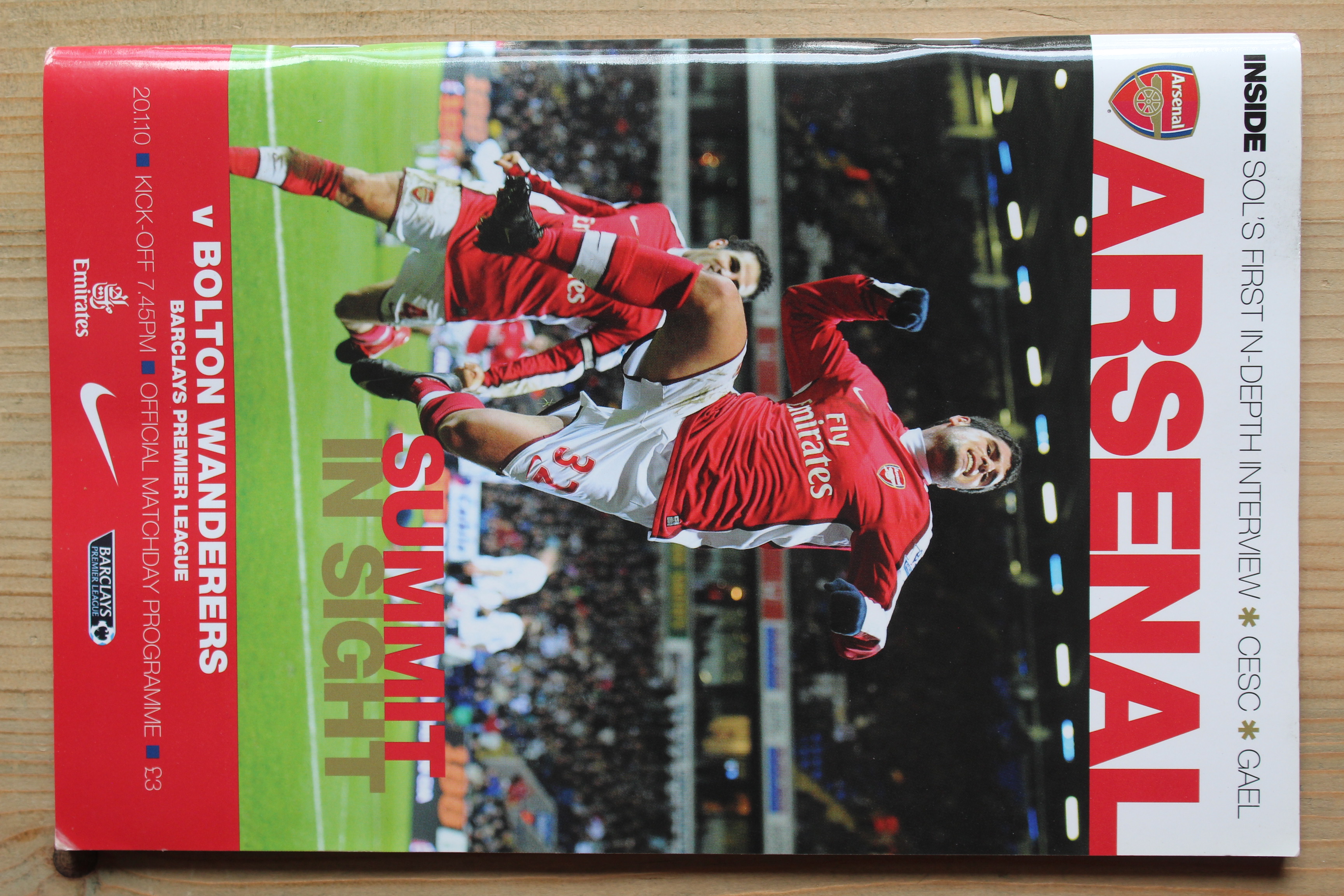 Arsenal FC v Bolton Wanderers FC