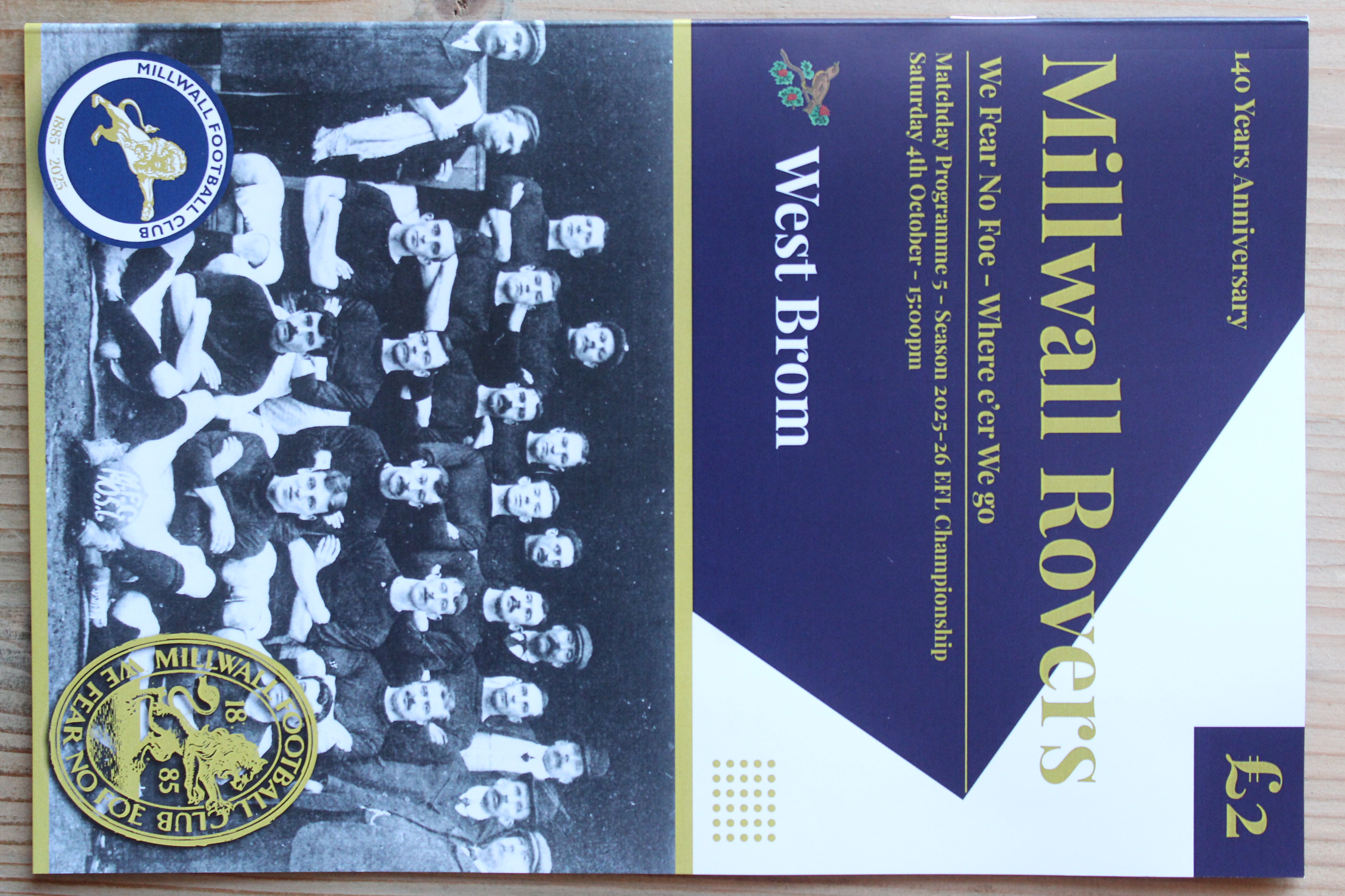 Millwall FC v West Bromwich Albion FC 