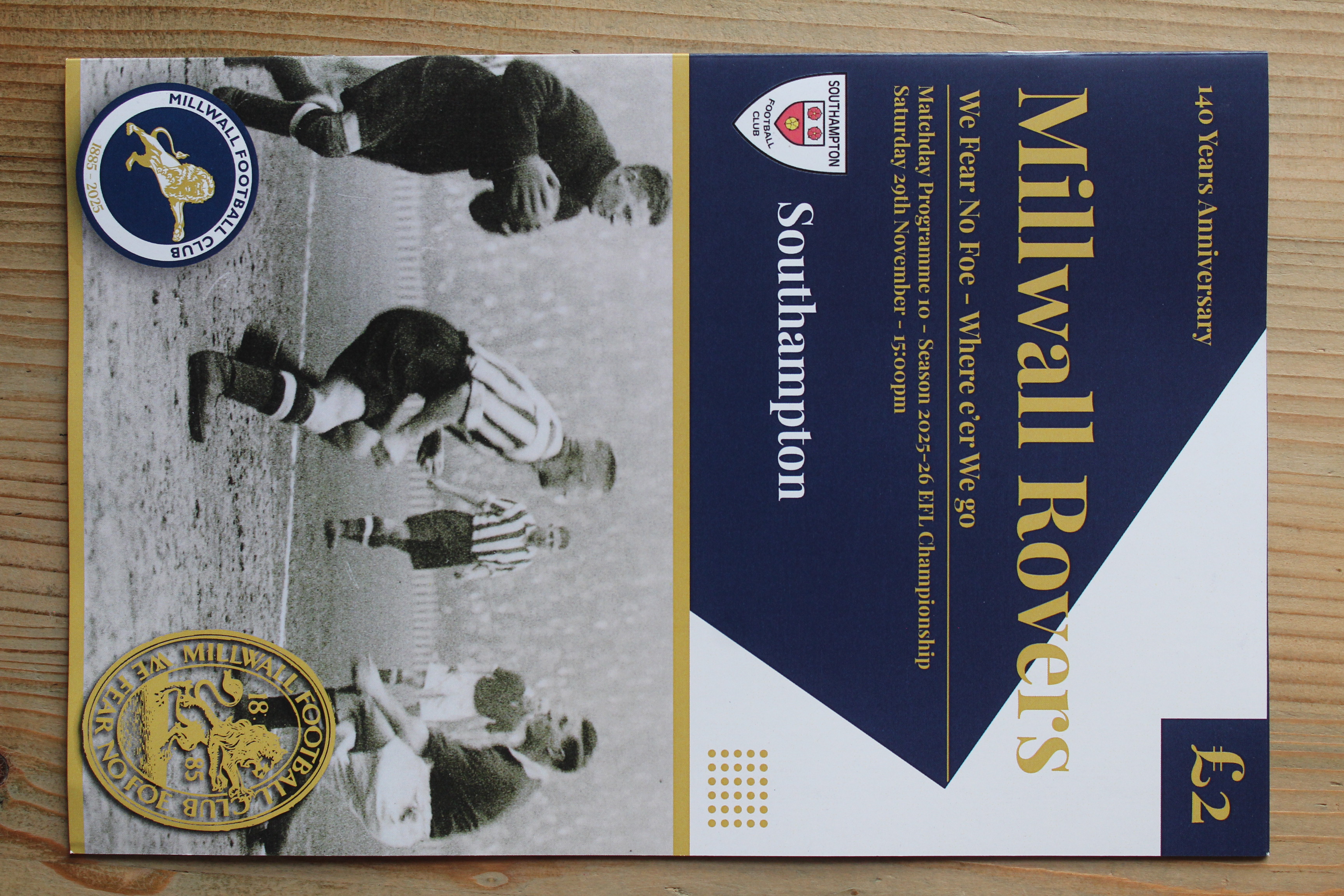 Millwall FC v Southampton FC
