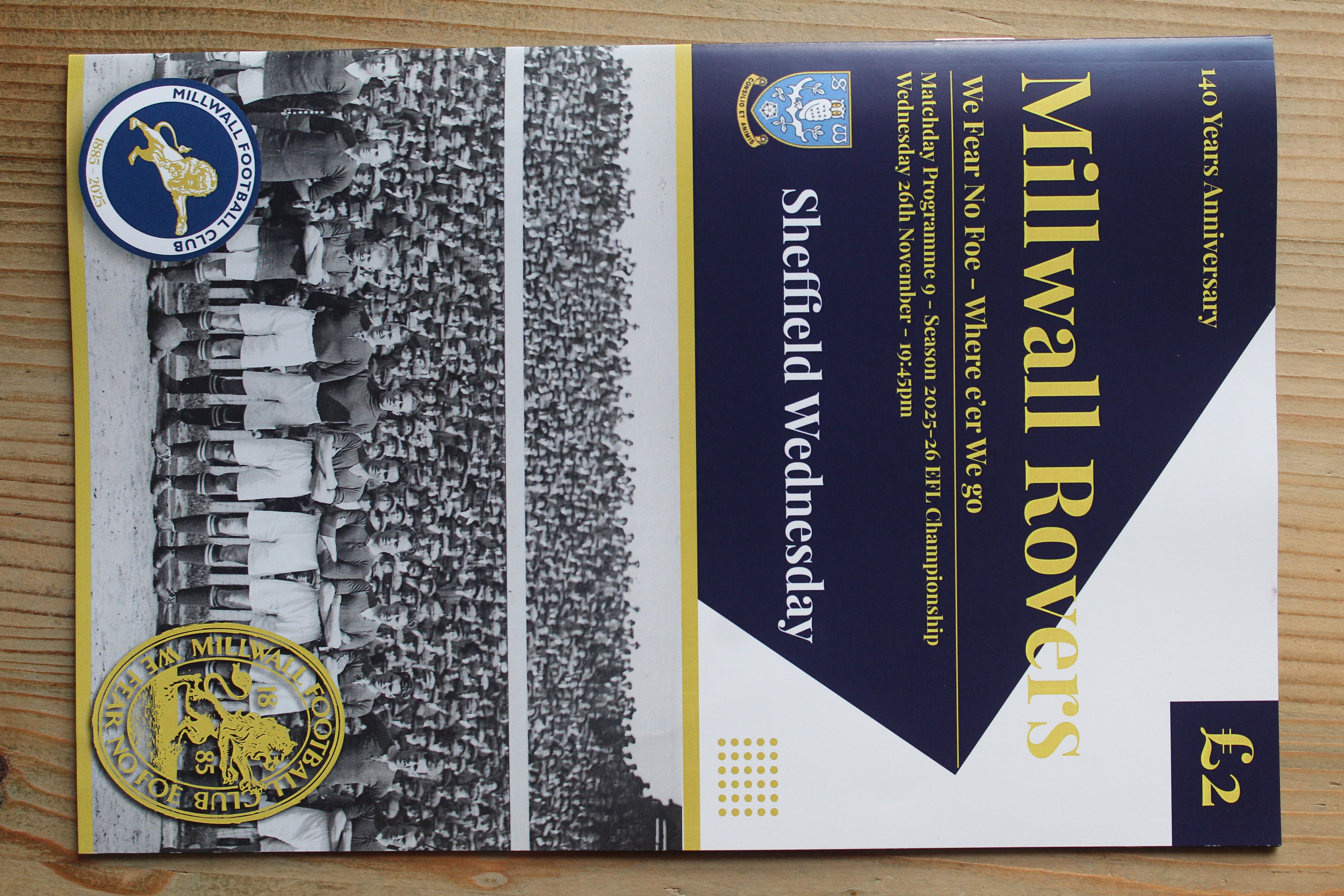 Millwall FC v Sheffield Wednesday FC 