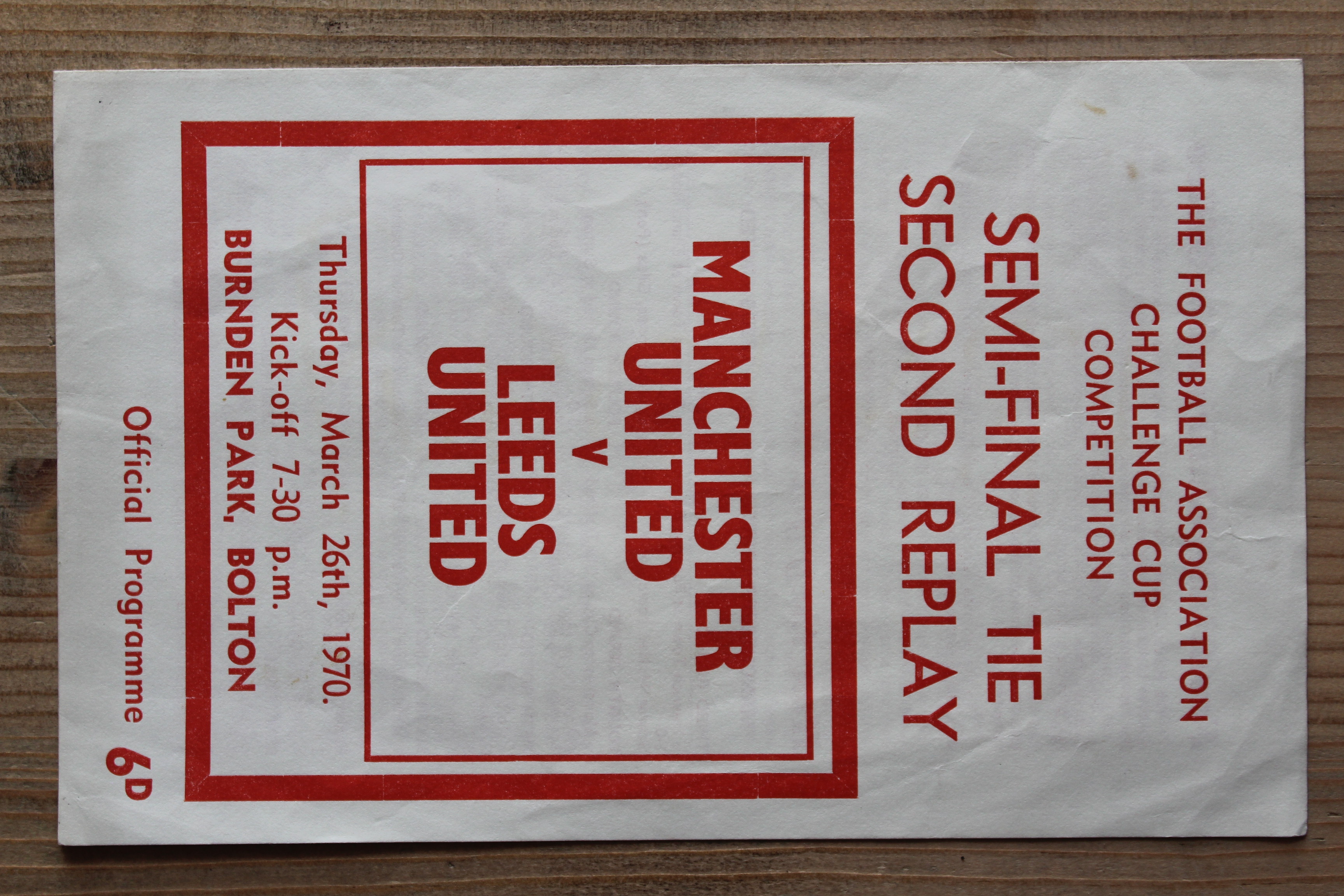 Manchester United FC v Leeds United FC