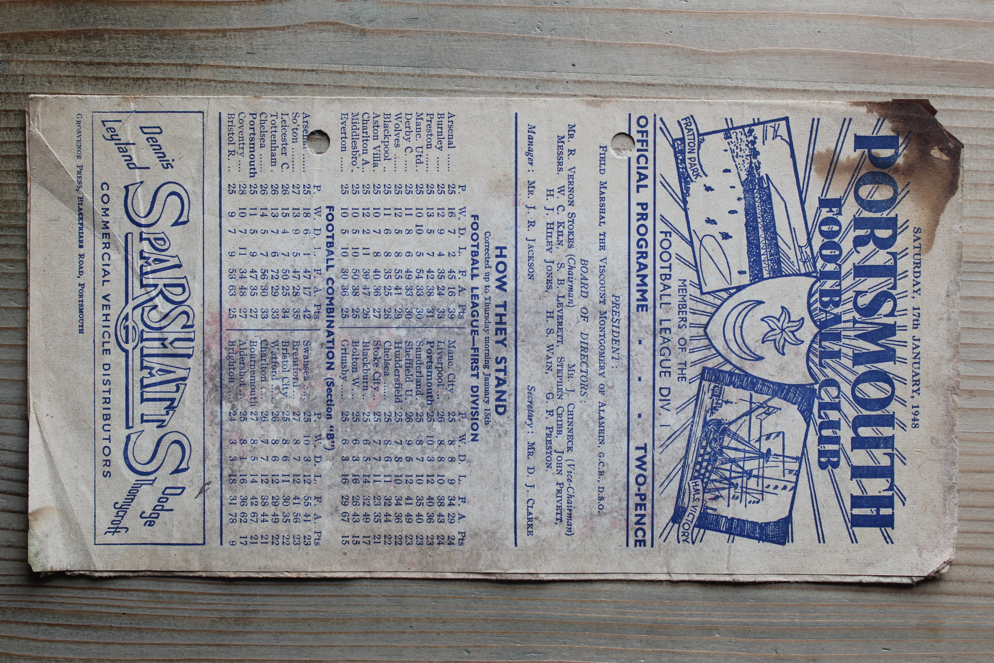 Portsmouth FC v Bolton Wanderers FC