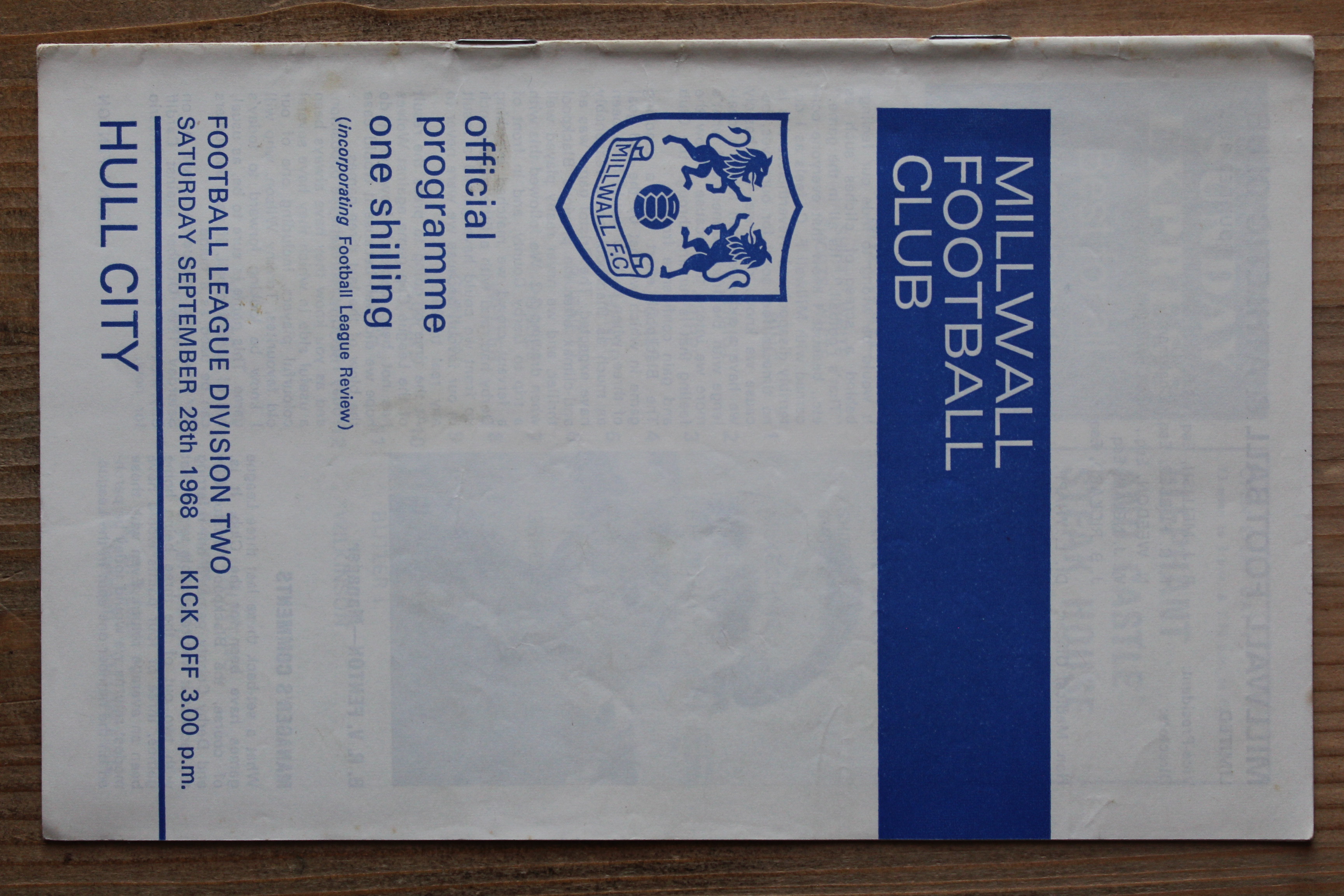 Millwall FC v Hull City FC