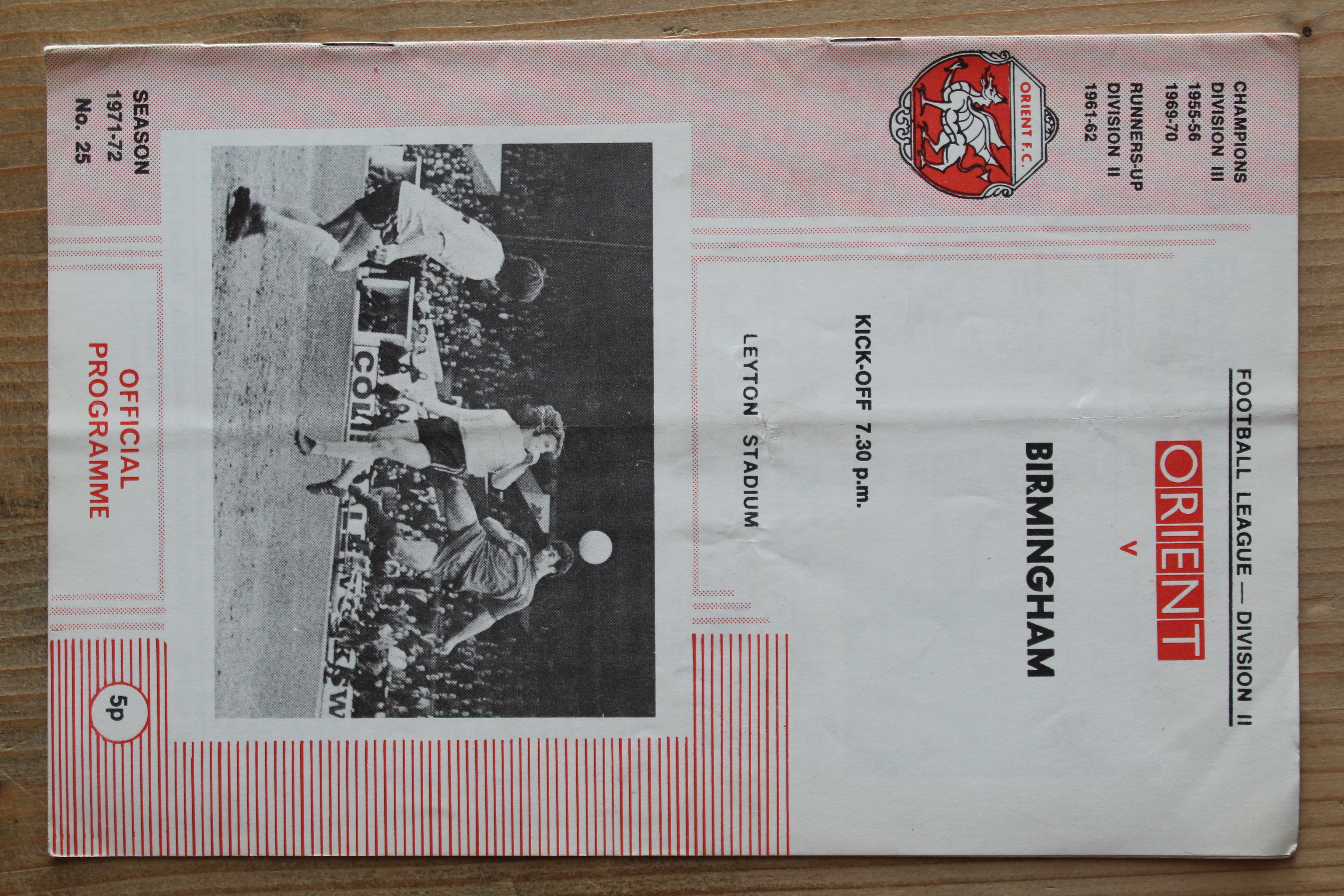 Orient v Birmingham City FC
