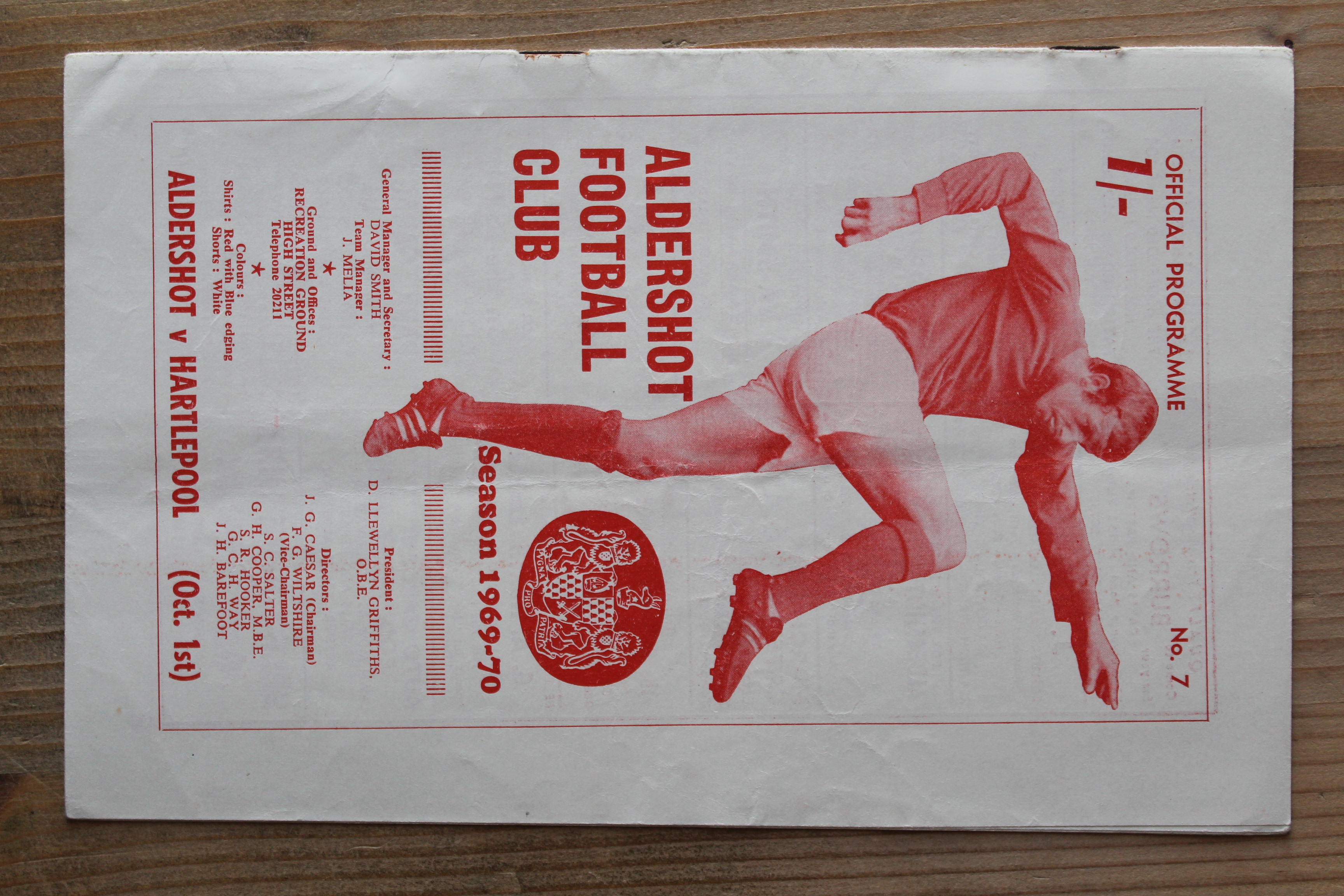 Aldershot F.C v Hartlepool United