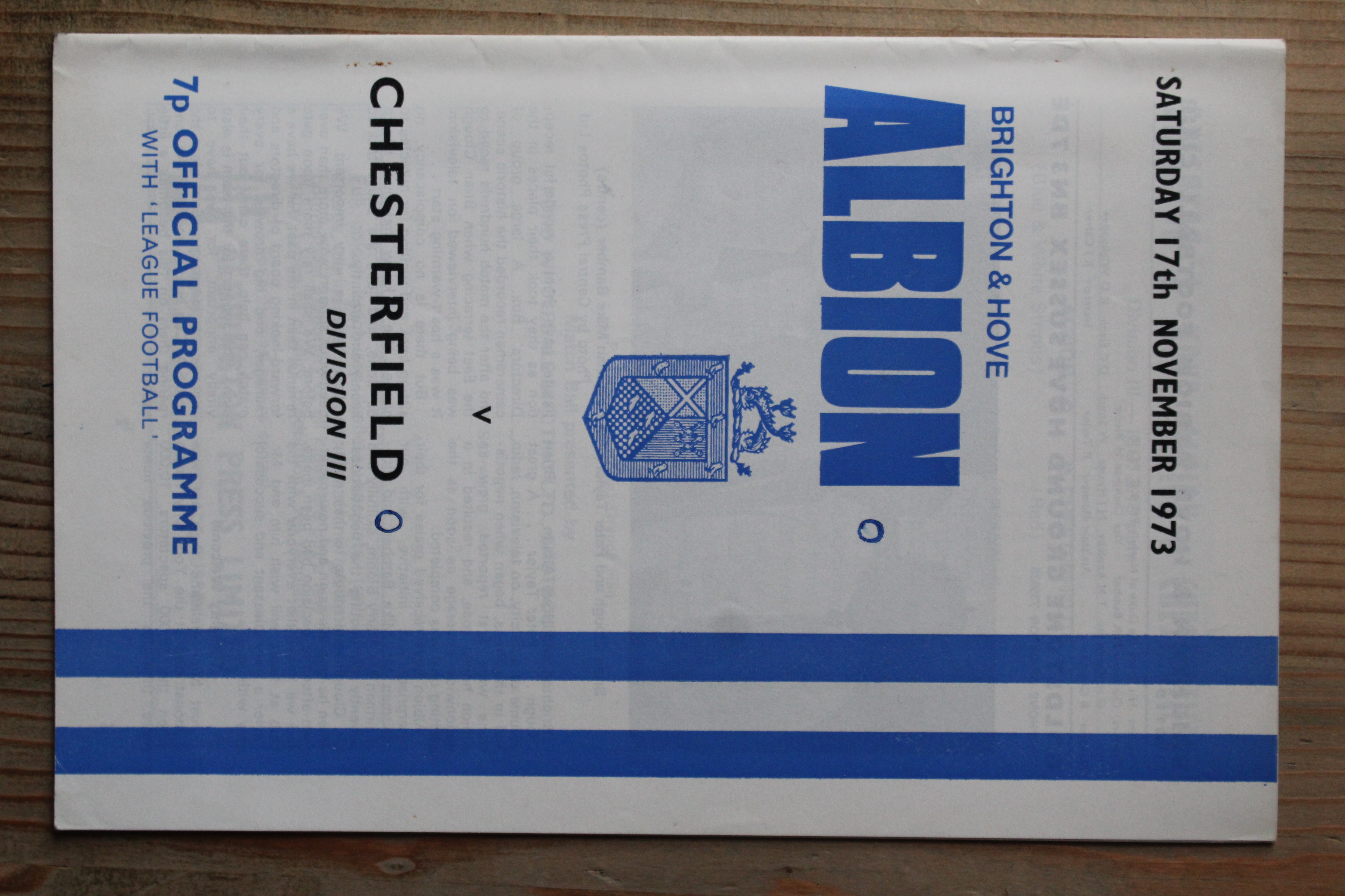 Brighton & Hove Albion FC v Chesterfield FC