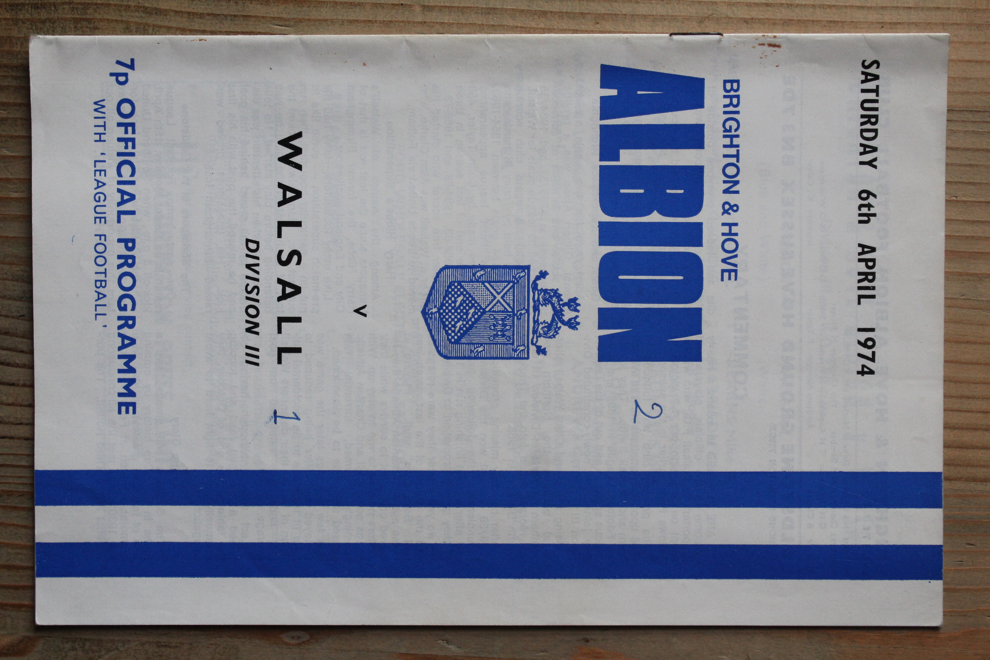 Brighton & Hove Albion FC v Walsall FC
