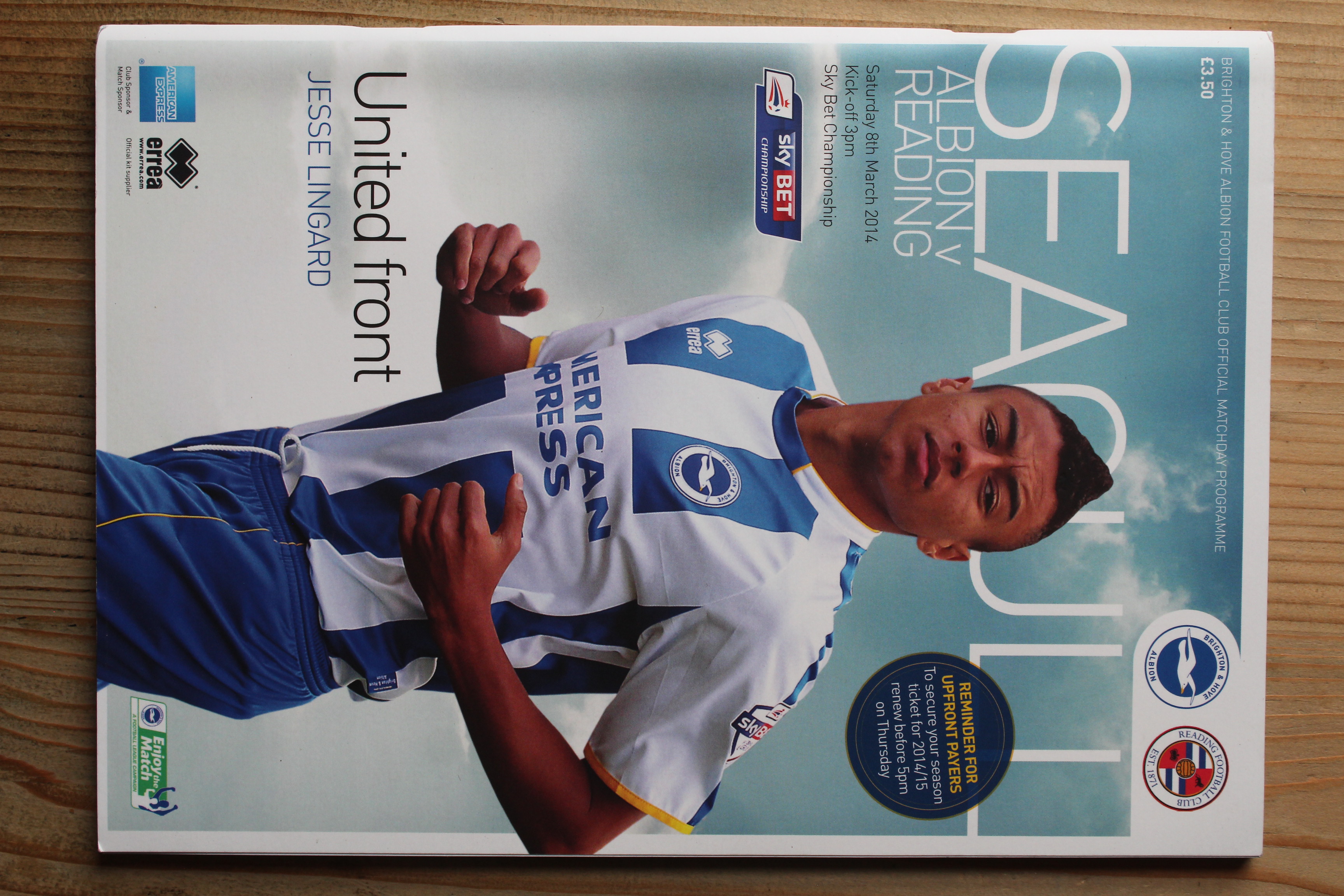 Brighton & Hove Albion FC v Reading FC