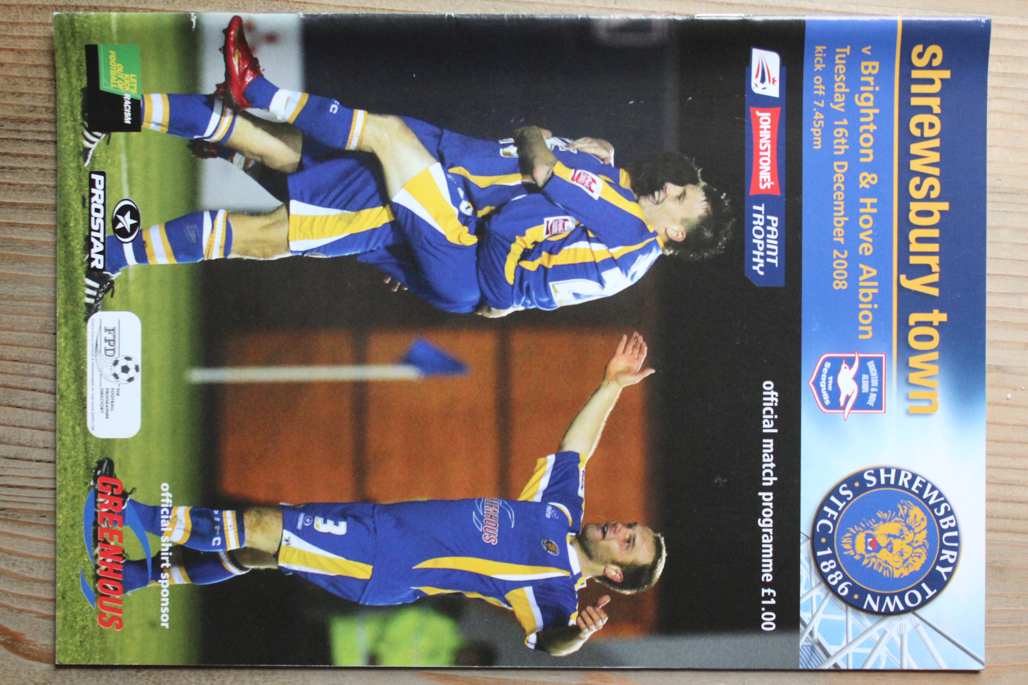 Shrewsbury Town FC v Brighton & Hove Albion FC