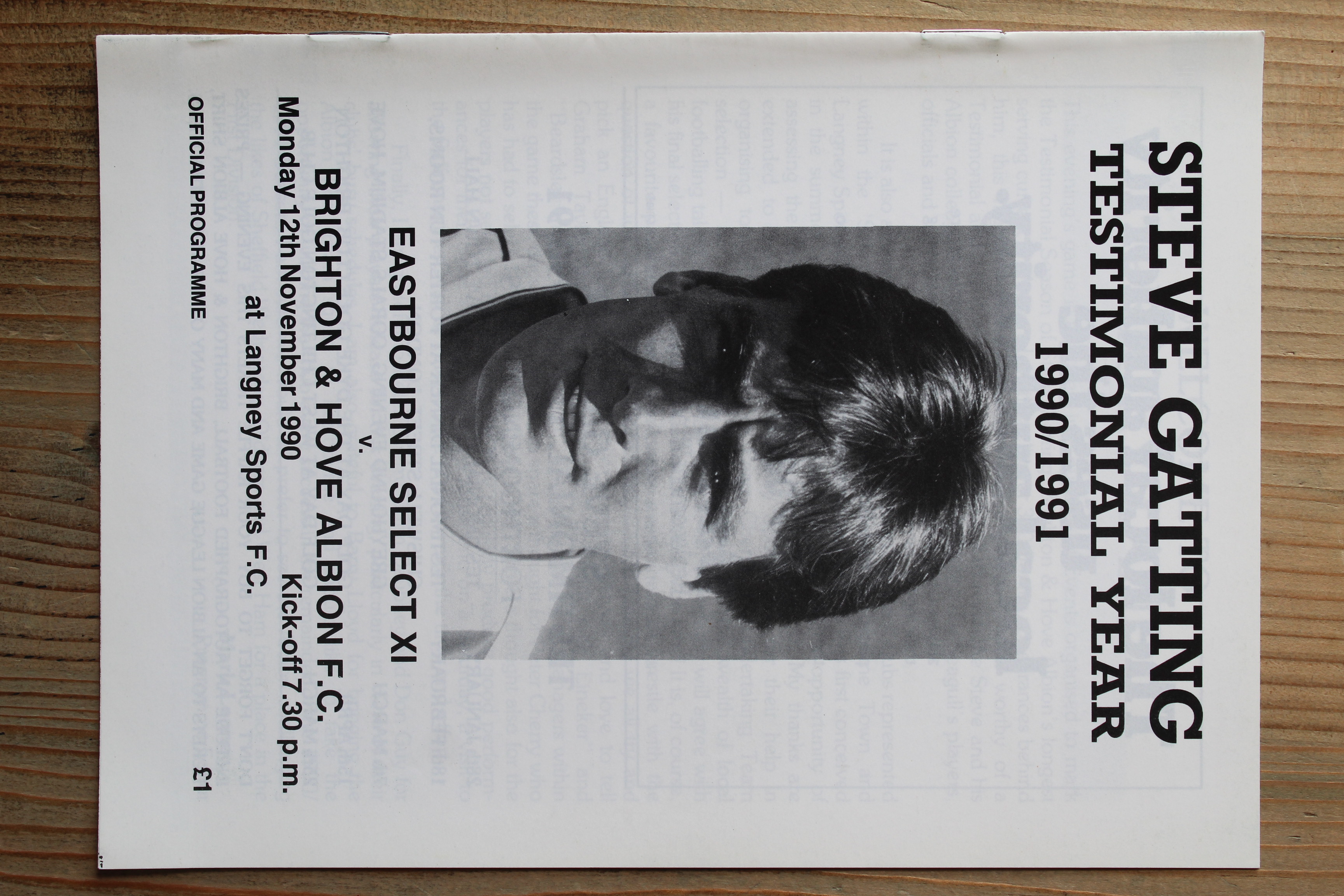 Eastbourne Select XI v Brighton & Hove Albion FC