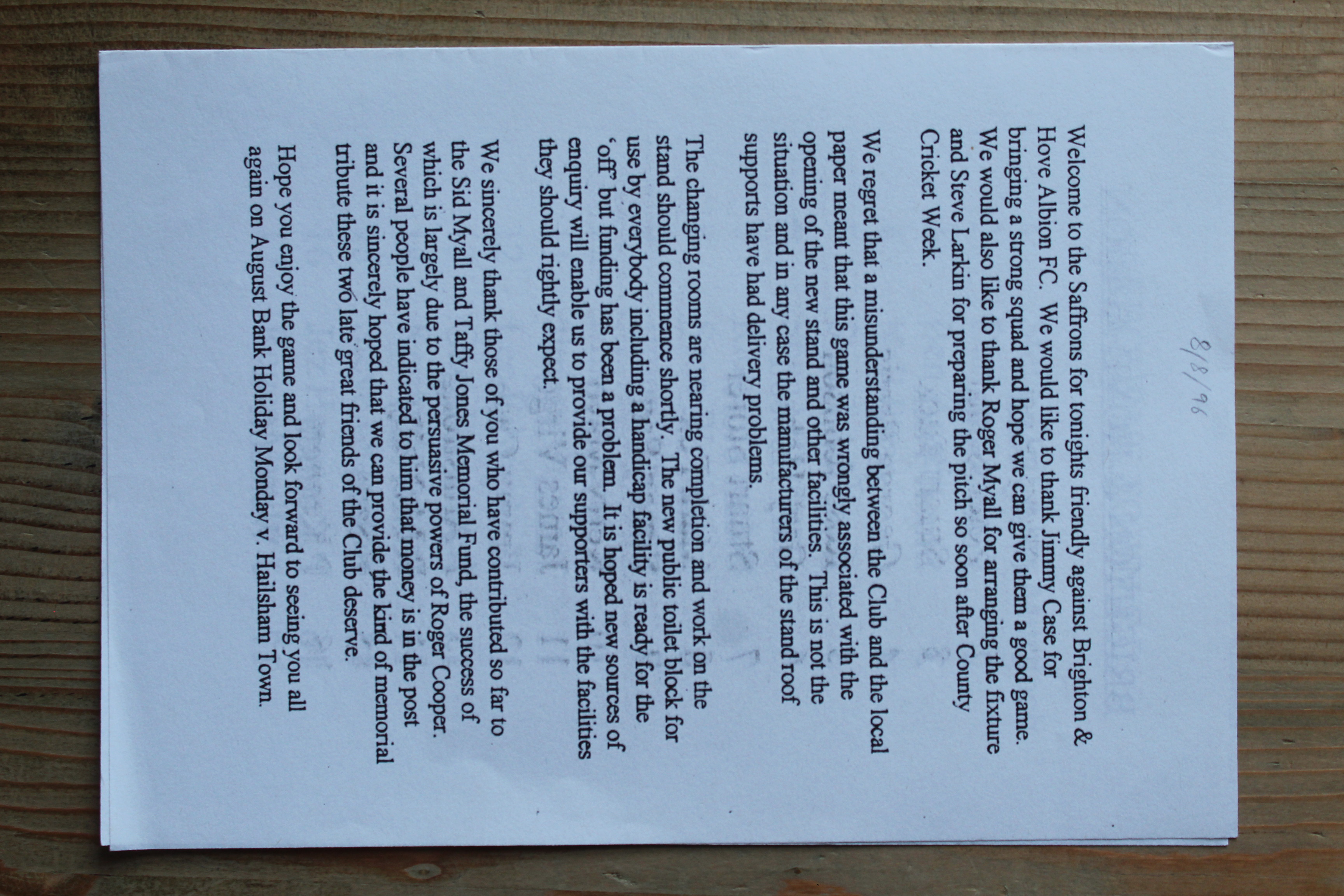 Eastbourne Town v Brighton & Hove Albion FC